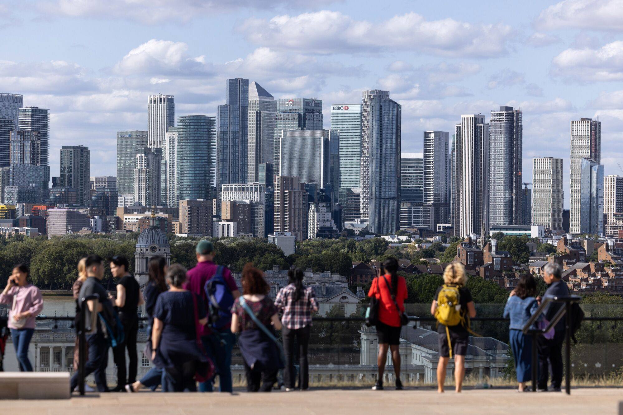 The Canary Wharf district in London. Britain launched the citizenship pathway after Beijing imposed the national security law on Hong Kong in June 2020. Photo: Bloomberg