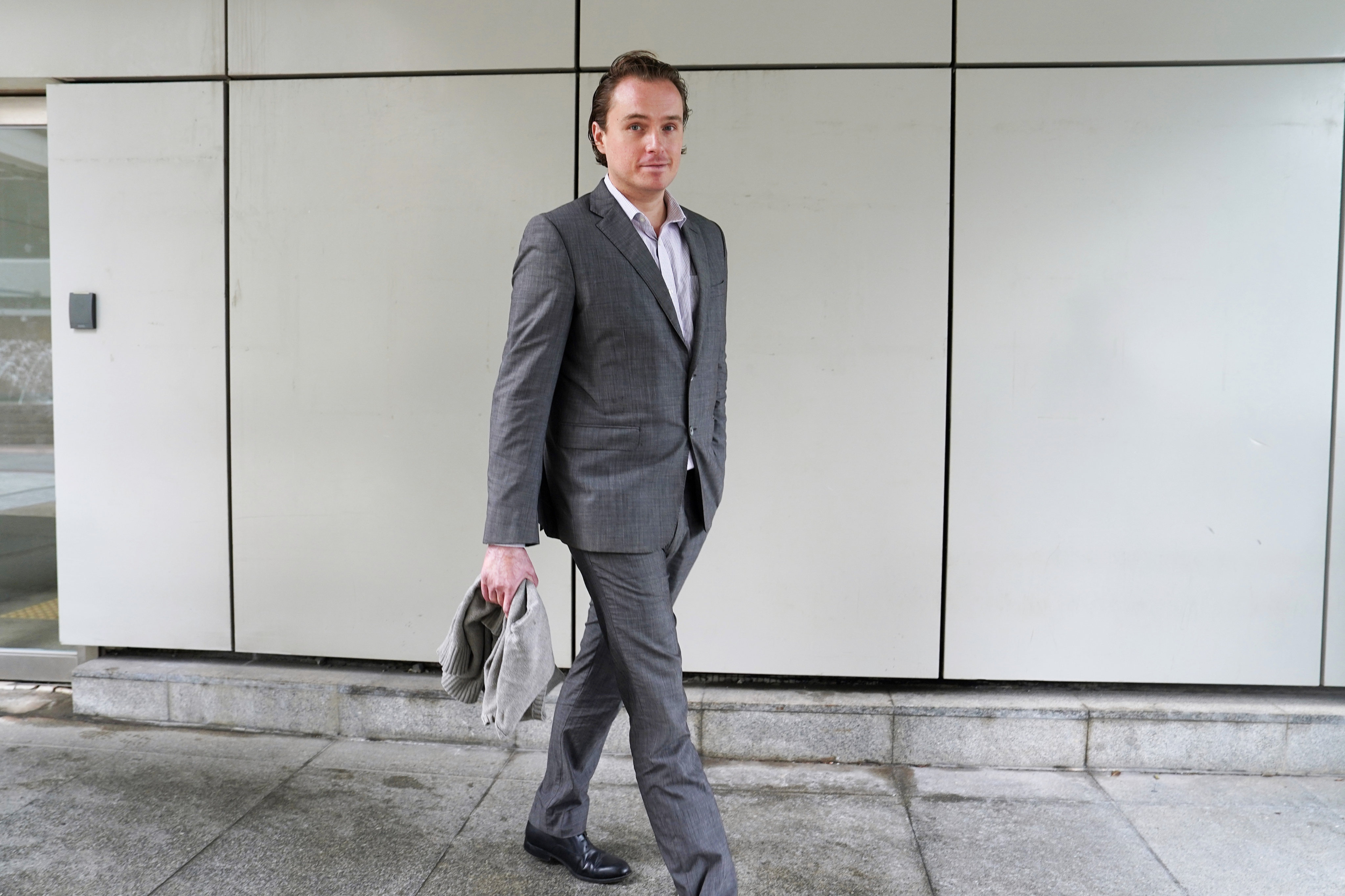 Patrik Tobias Ekstrom, leaves the High Court during a court break. Photo: Elson Li