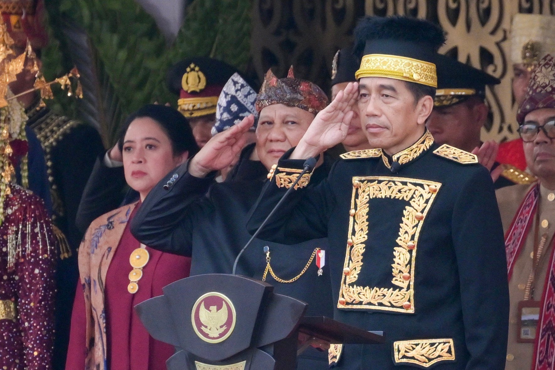 Indonesia’s President Widodo faces a lawsuit over hijab-removing controversy during Independence Day ceremonies. Photo: AFP