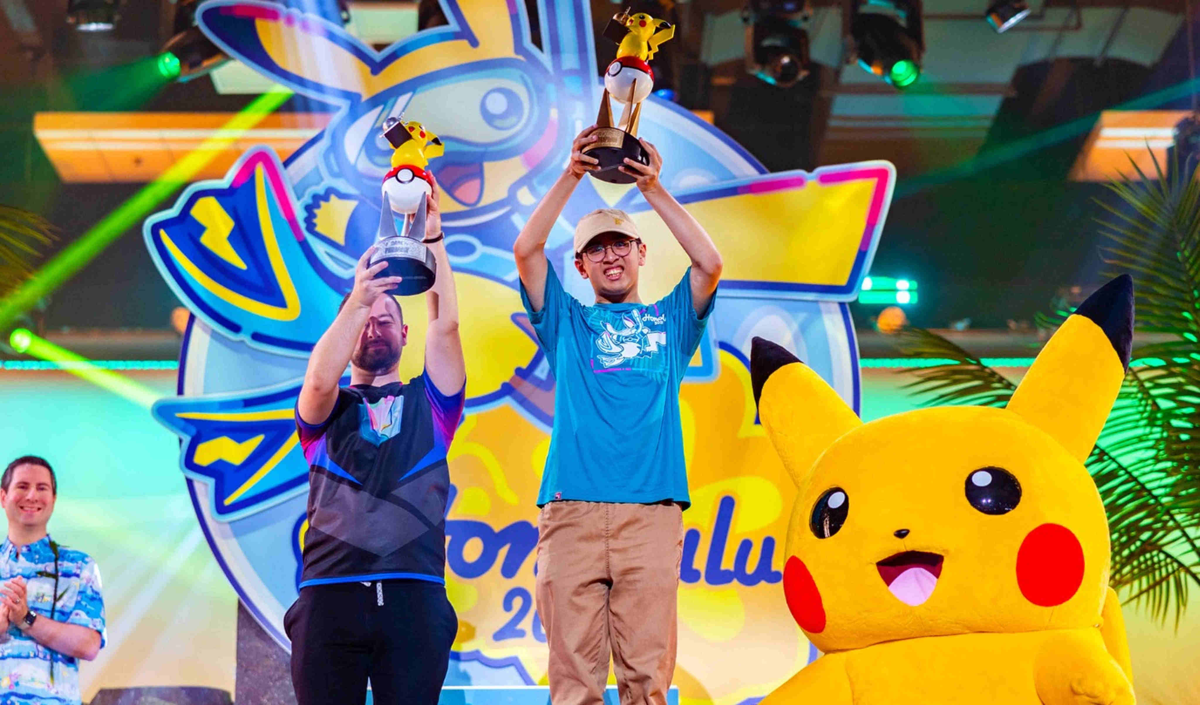 Cheng Yip-kai (right) is Hong Kong’s first Pokemon world champion. Photo: Pokémon Company