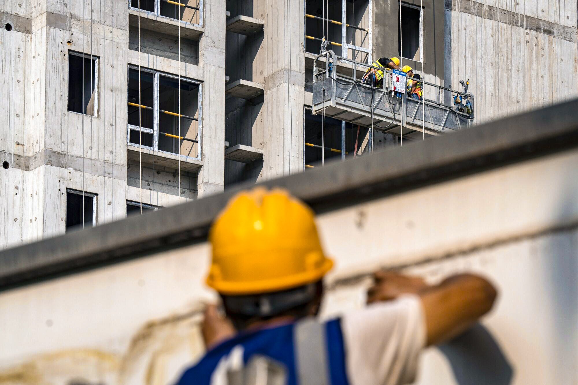 A residential building under construction in Shenzhen. Photo: Bloomberg