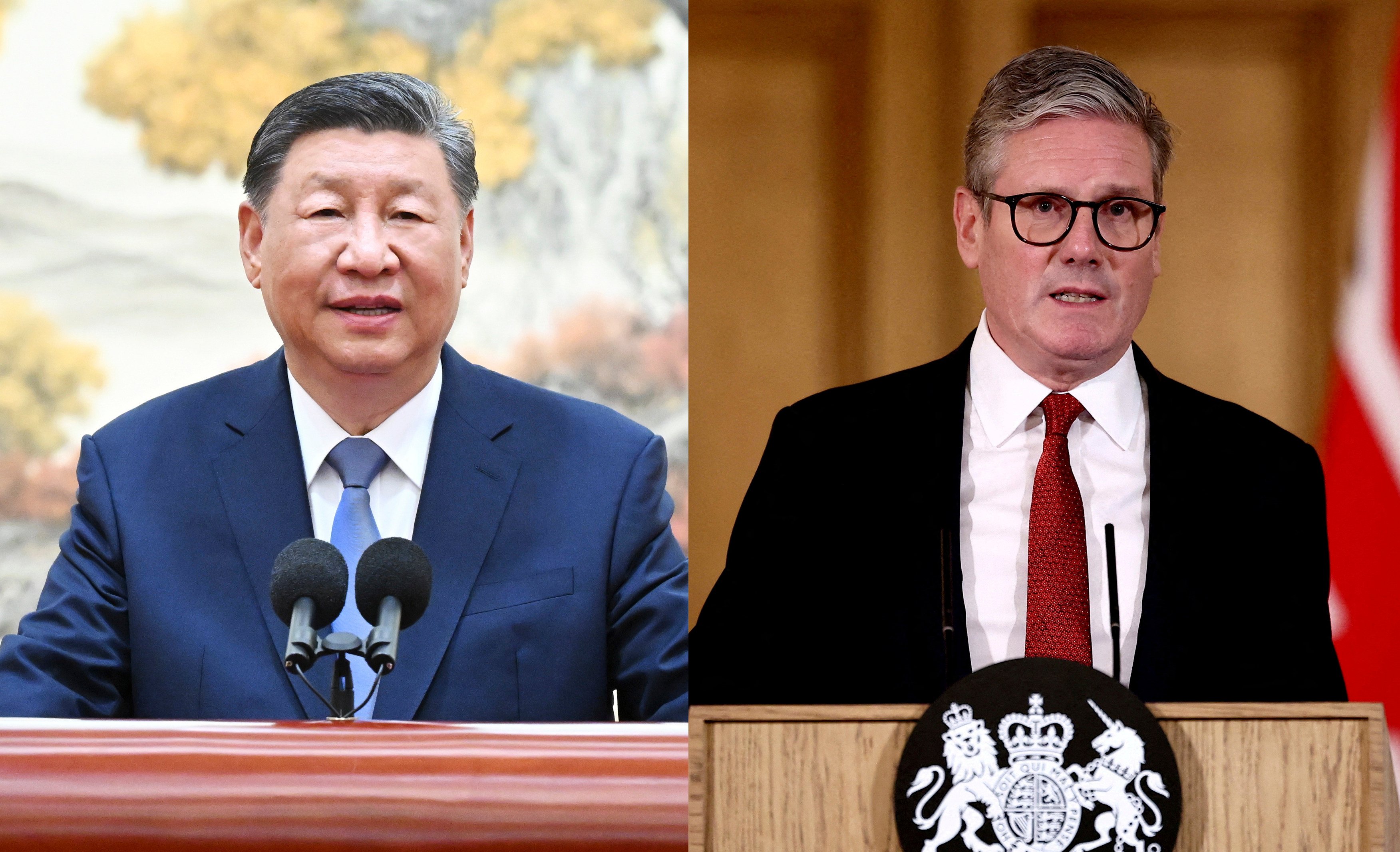 Chinese President Xi Jinping and British Prime Minister Keir Starmer had their first official phone call on Friday afternoon. Photo: Xinhua/Reuters