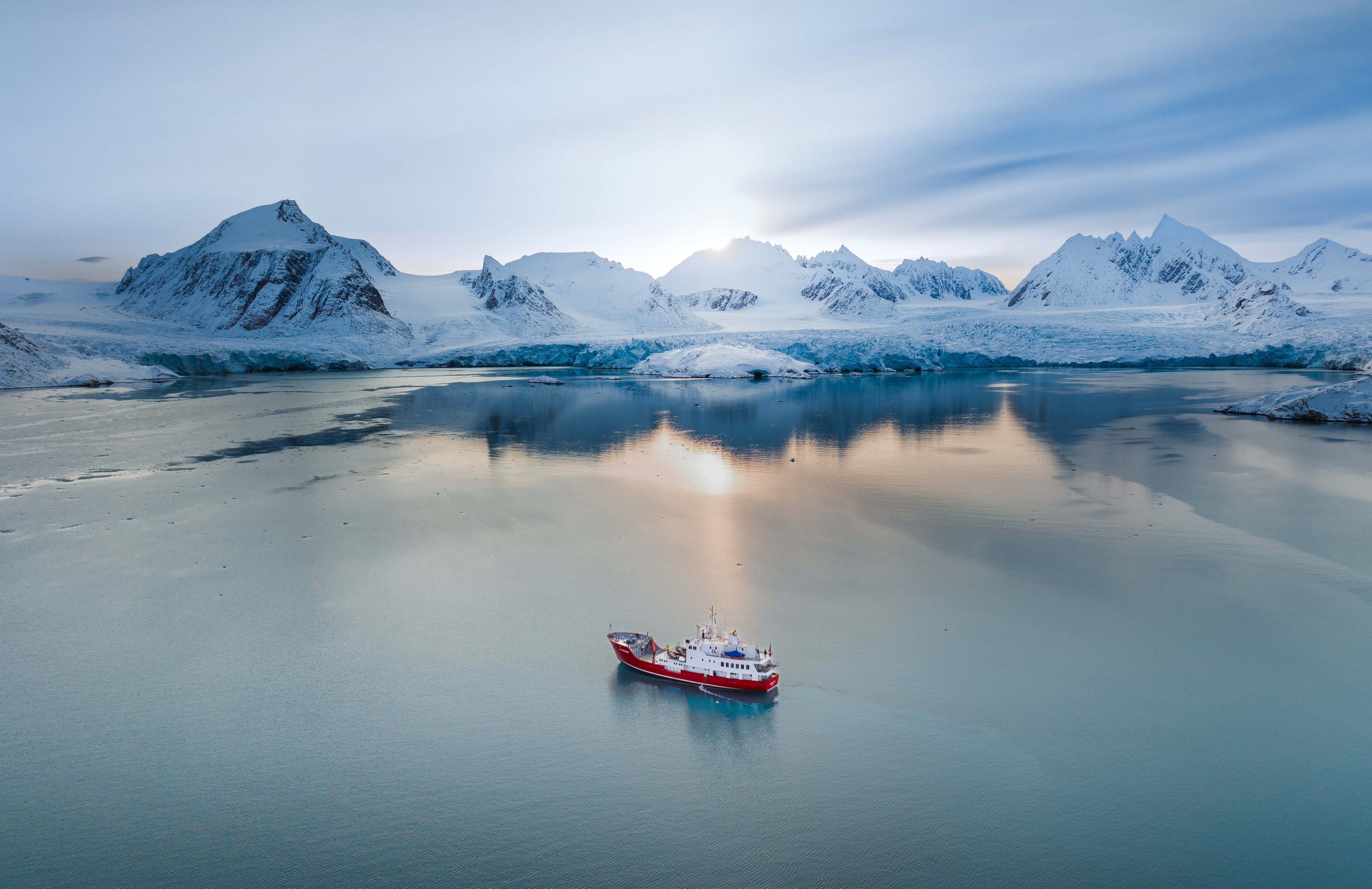 Secret Atlas’ MV Vikingfjord cruises the waters of Svalbard. Photo: Secret Atlas