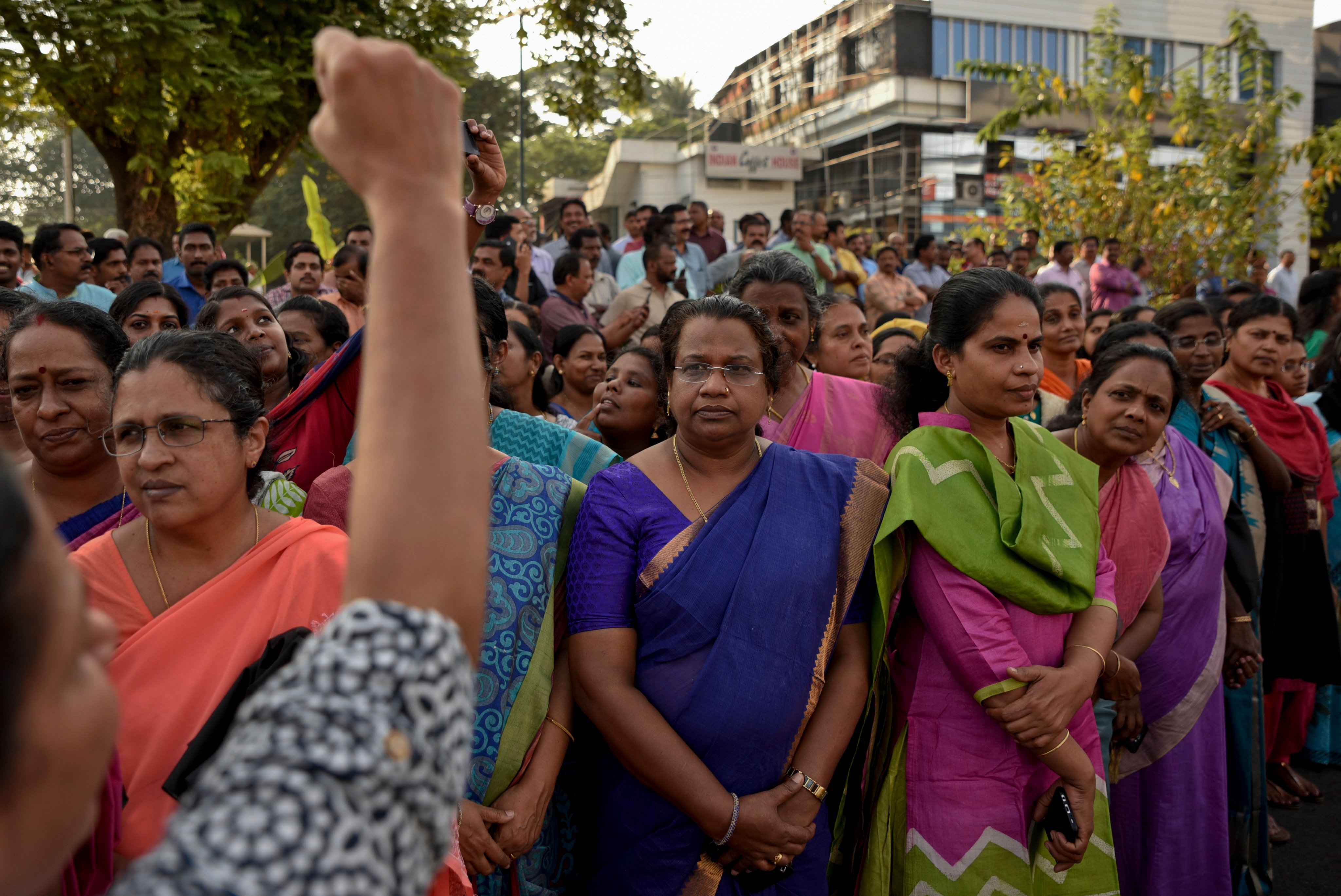 Women protesting against gender discrimination in Thiruvananthapuram, in the southern Indian state of Kerala in 2019. Photo: AP