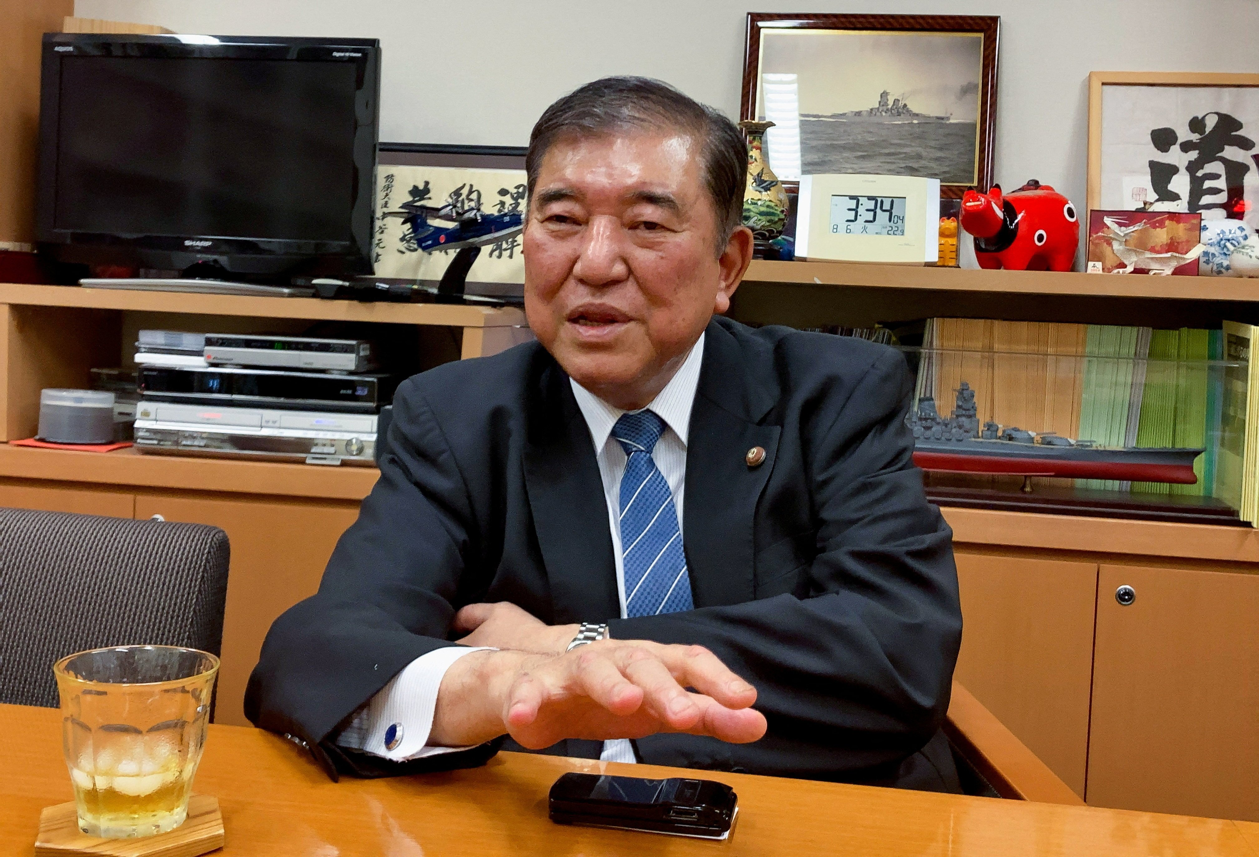 Shigeru Ishiba, a former defence minister of Japan, announced on Saturday he would run in the LDP leadership race. Photo: Reuters