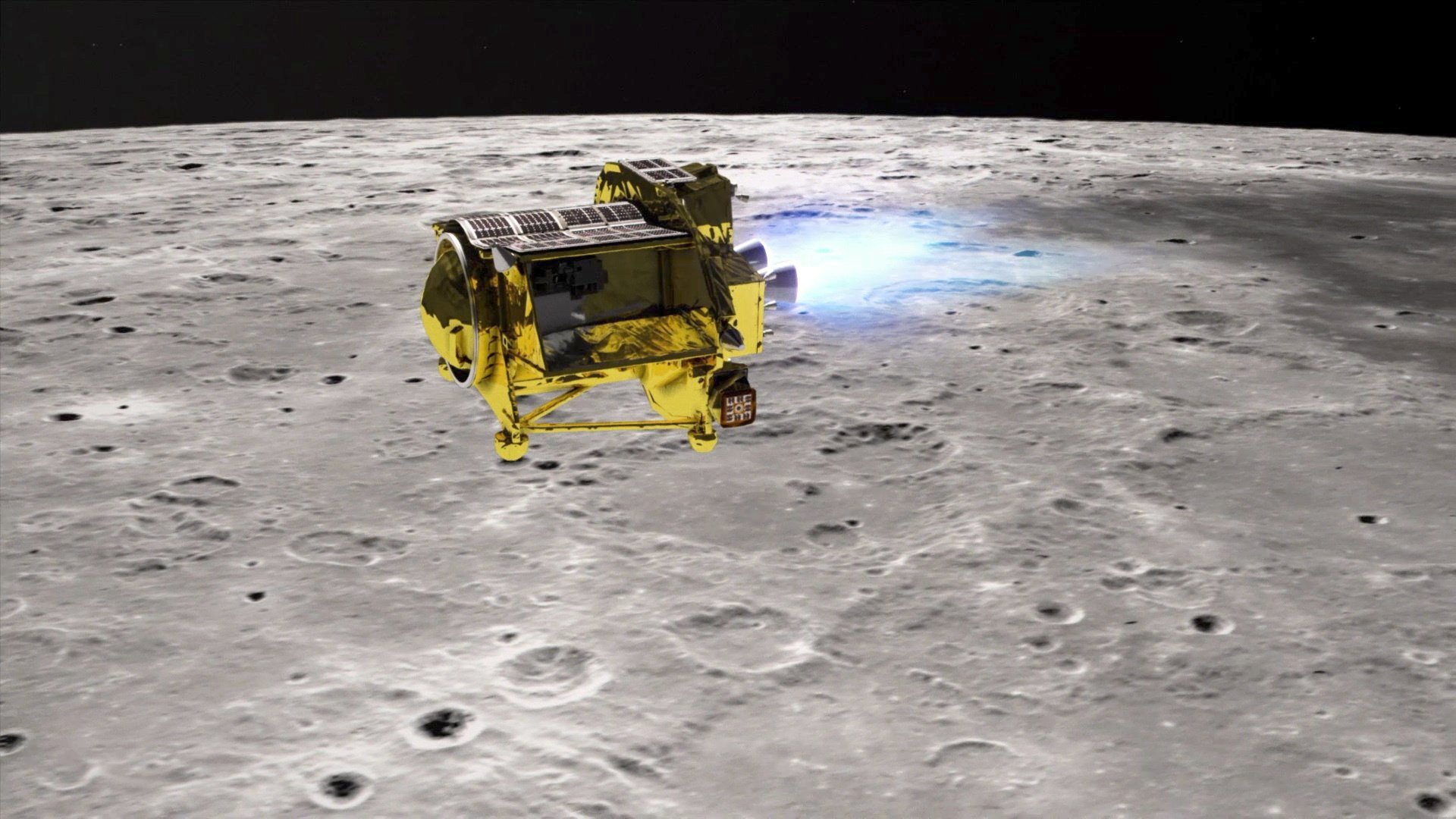 An artist illustration of the SLIM (Smart Lander for Investigating Moon) cruising over the moon. Photo: EPA-EFE/JAXA