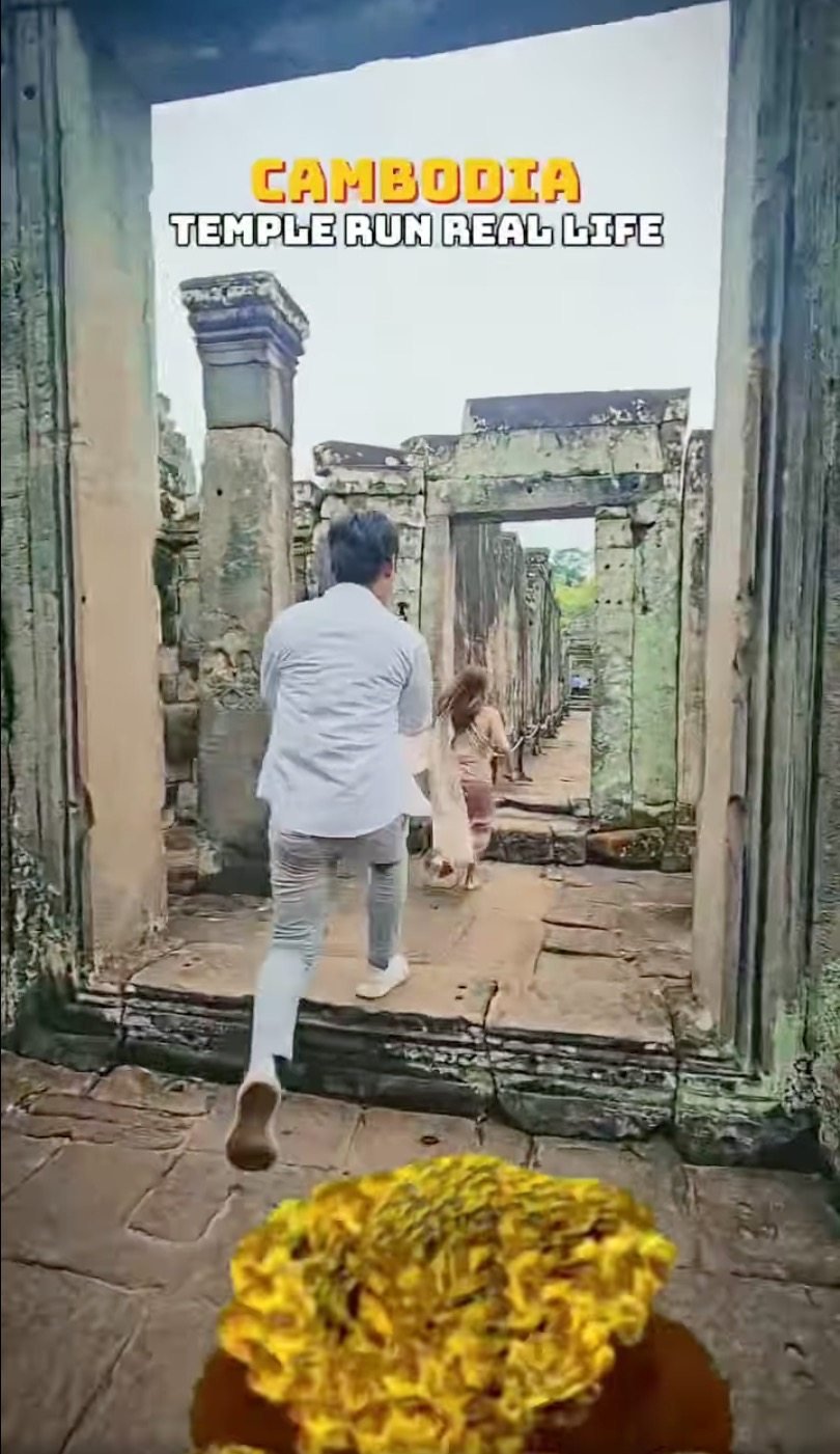 A Facebook user’s post on a temple run at Angkor Wat. Credit Facebook