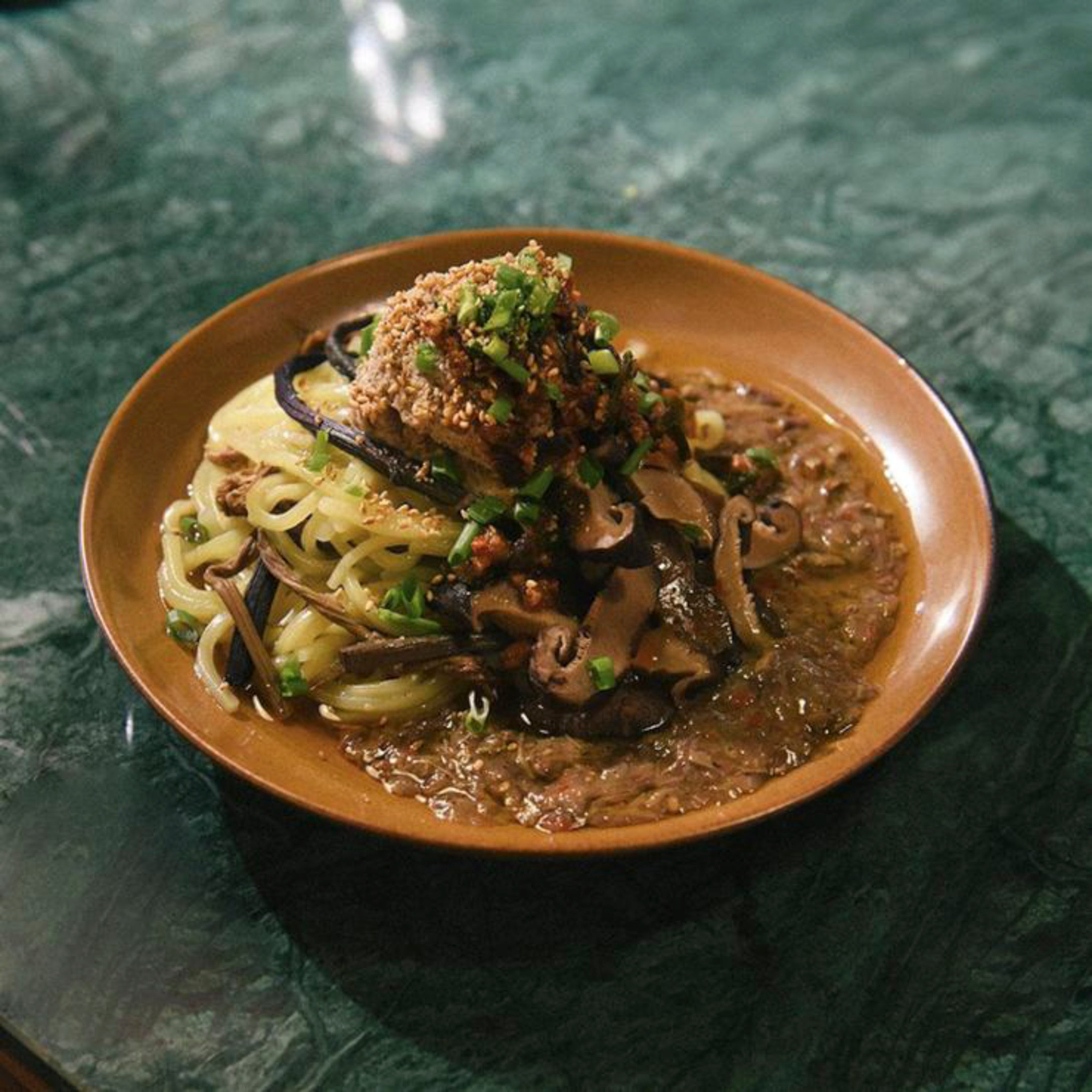 Gosari Express’ signature pasta dish with bracken stems. The Seoul vegan restaurant is on a mission to change perceptions of “tasteless” vegan food with “addictive” dishes that can be enjoyed by all. Photo: Gosari Express