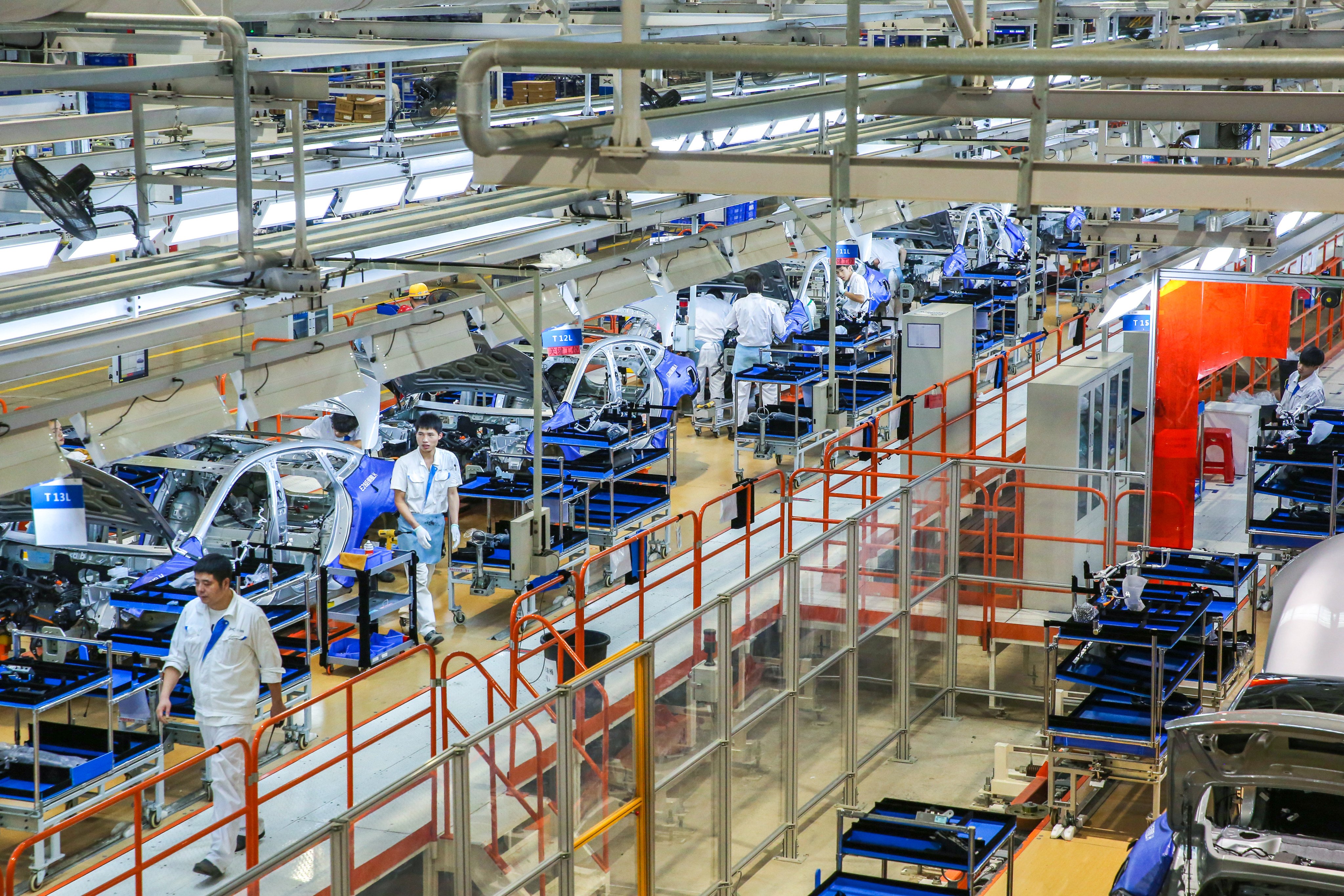 Xpeng’s EV factory in the Guangdong provincial city of Zhaoqing on 19 November 2020. Photo: Iris Ouyang