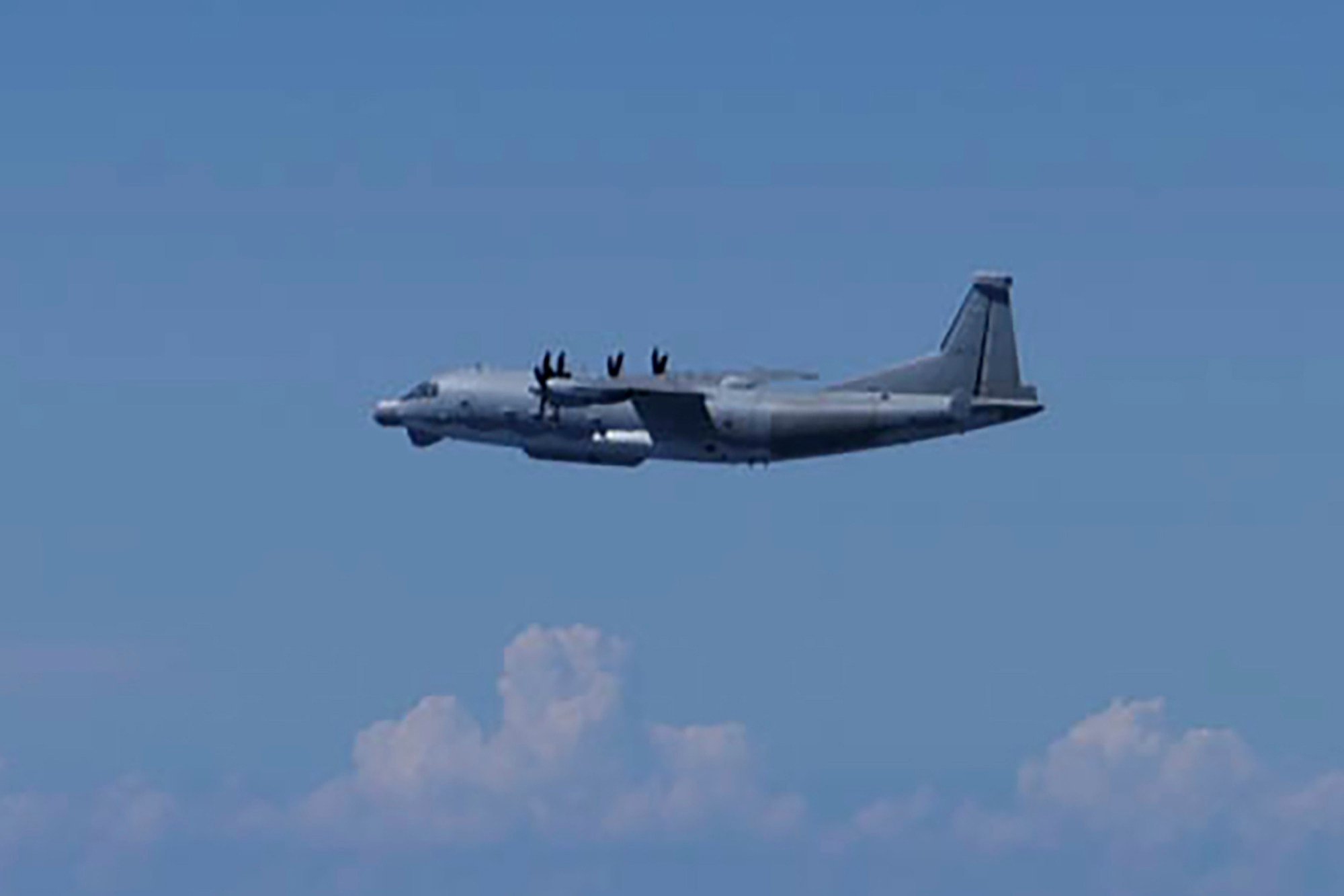 Japan said a Chinese Y-9 reconnaissance plane violated its airspace on Monday. Photo: Japanese Ministry of Defence via AP