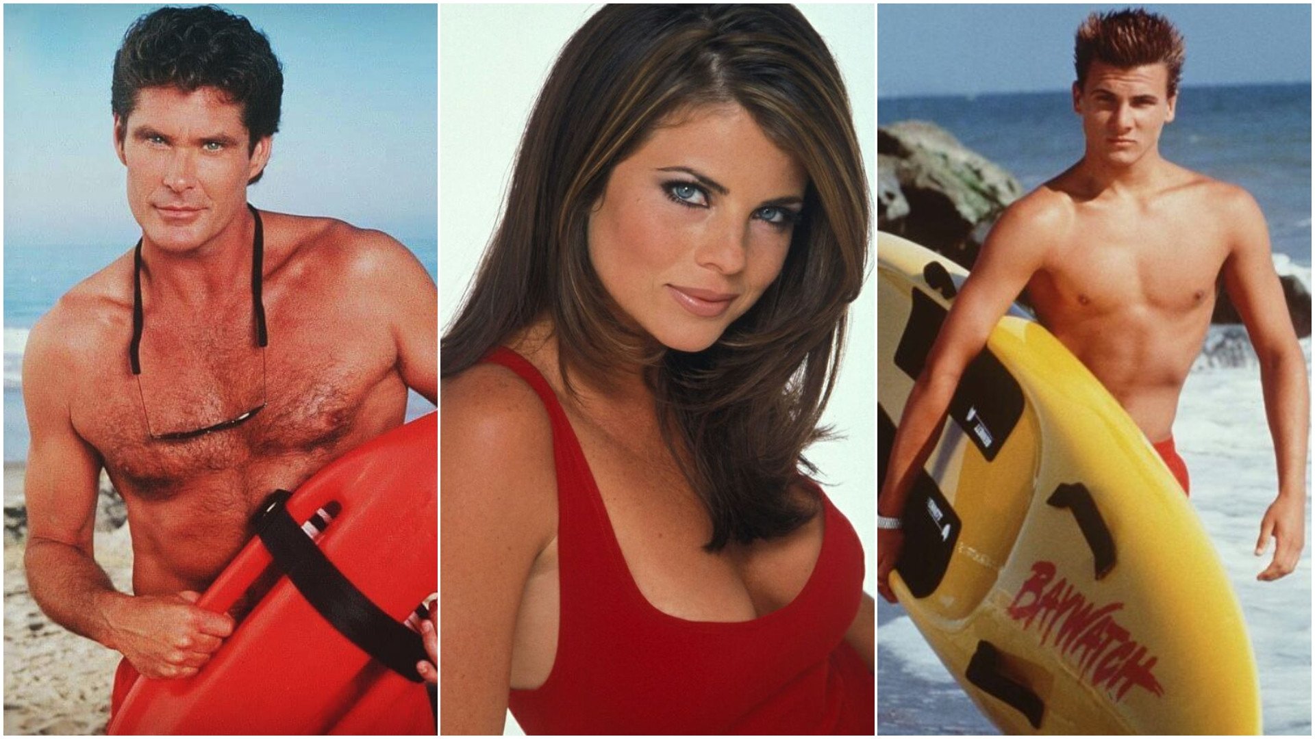 David Hasselhoff, Yasmine Bleeth and Jeremy Jackson were all on Baywatch in the 90s. So what are they up to now? Photo: @baywatch_fans/Instagram 