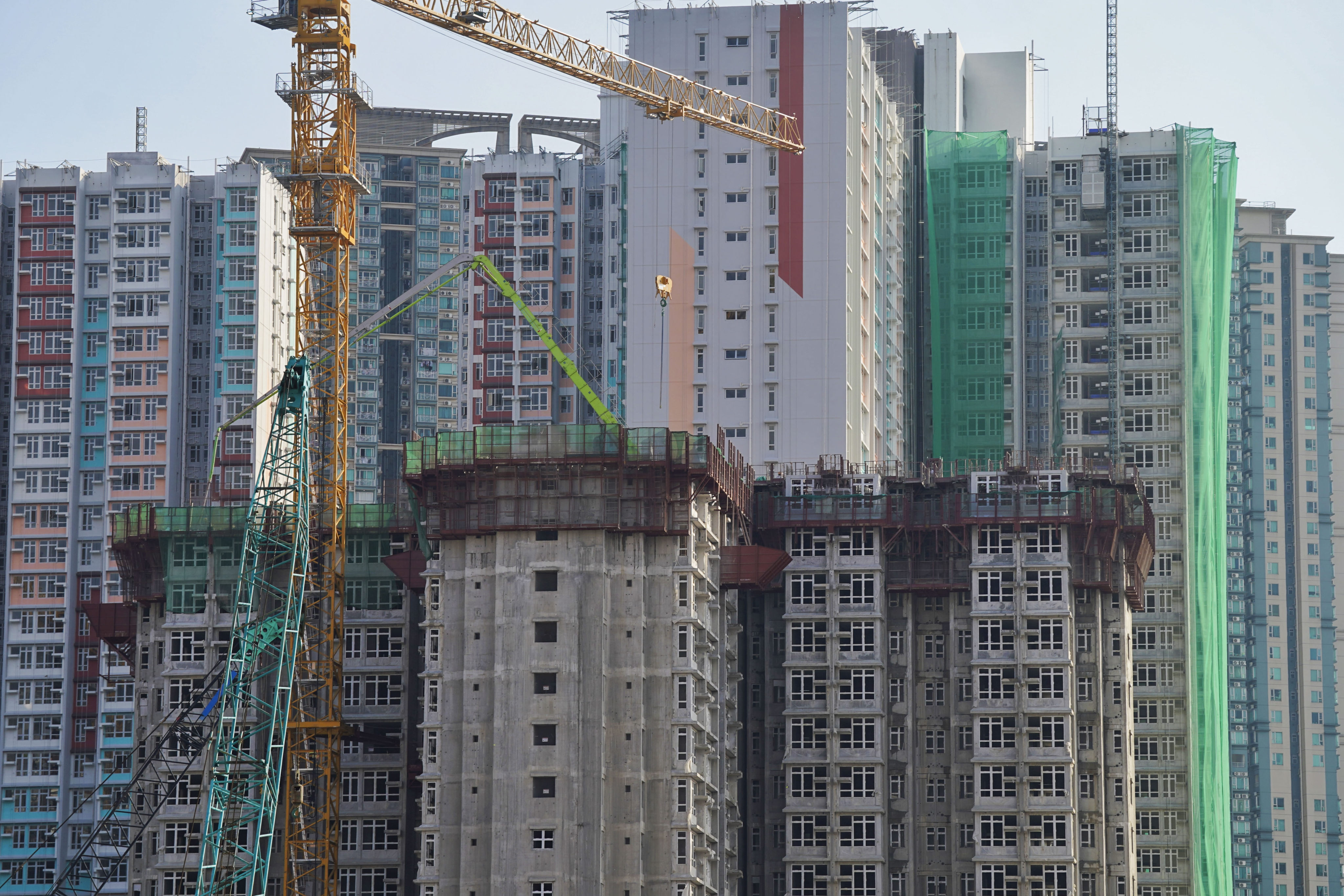 The construction site of Kai Ying Court in Kai Tak, one of the latest sales of the home ownership scheme. Photo: Elson Li