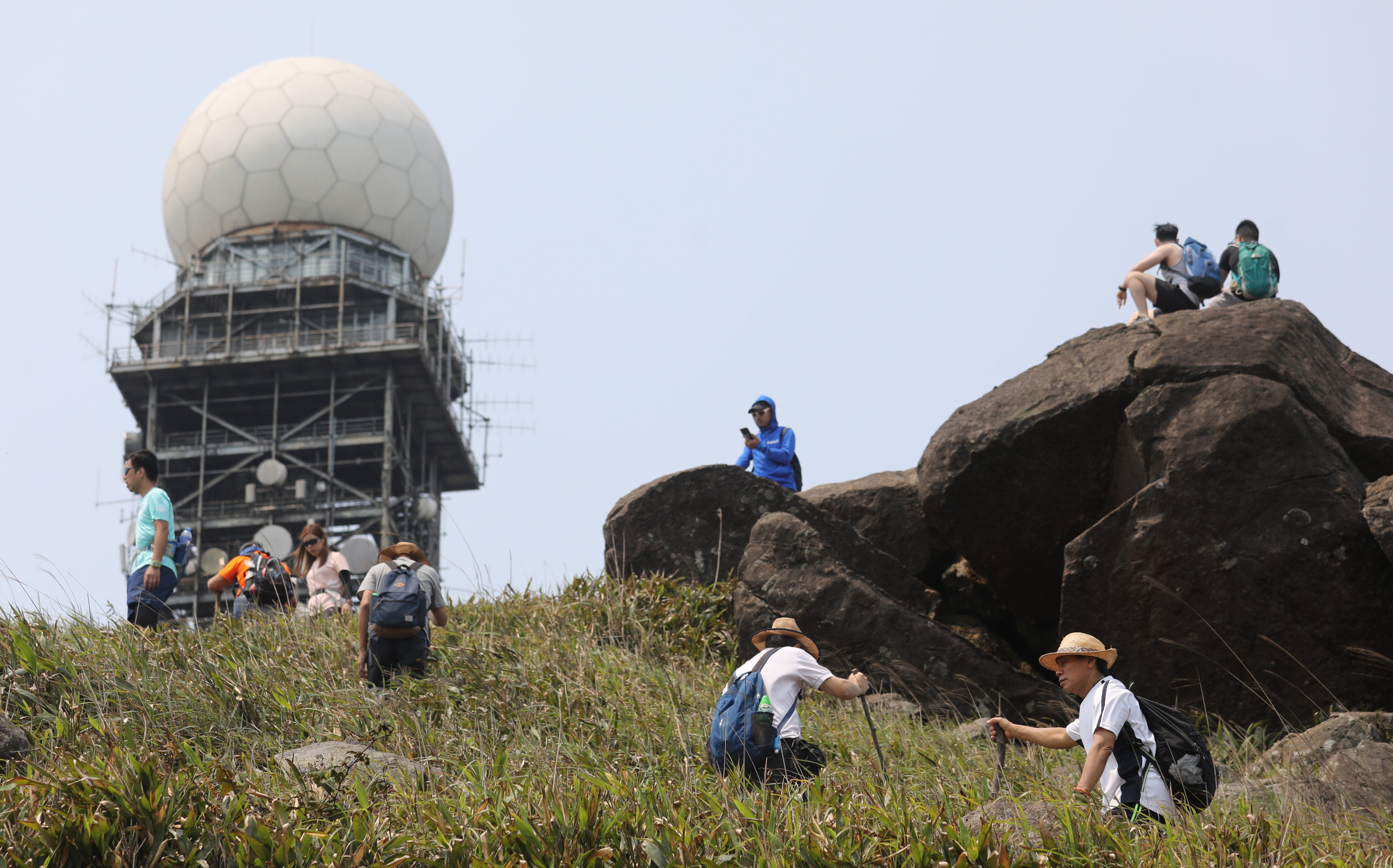 The 46-year-old man was on duty with his two colleagues at Tai Mo Shan at the time of the incident. Photo: Dickson Lee