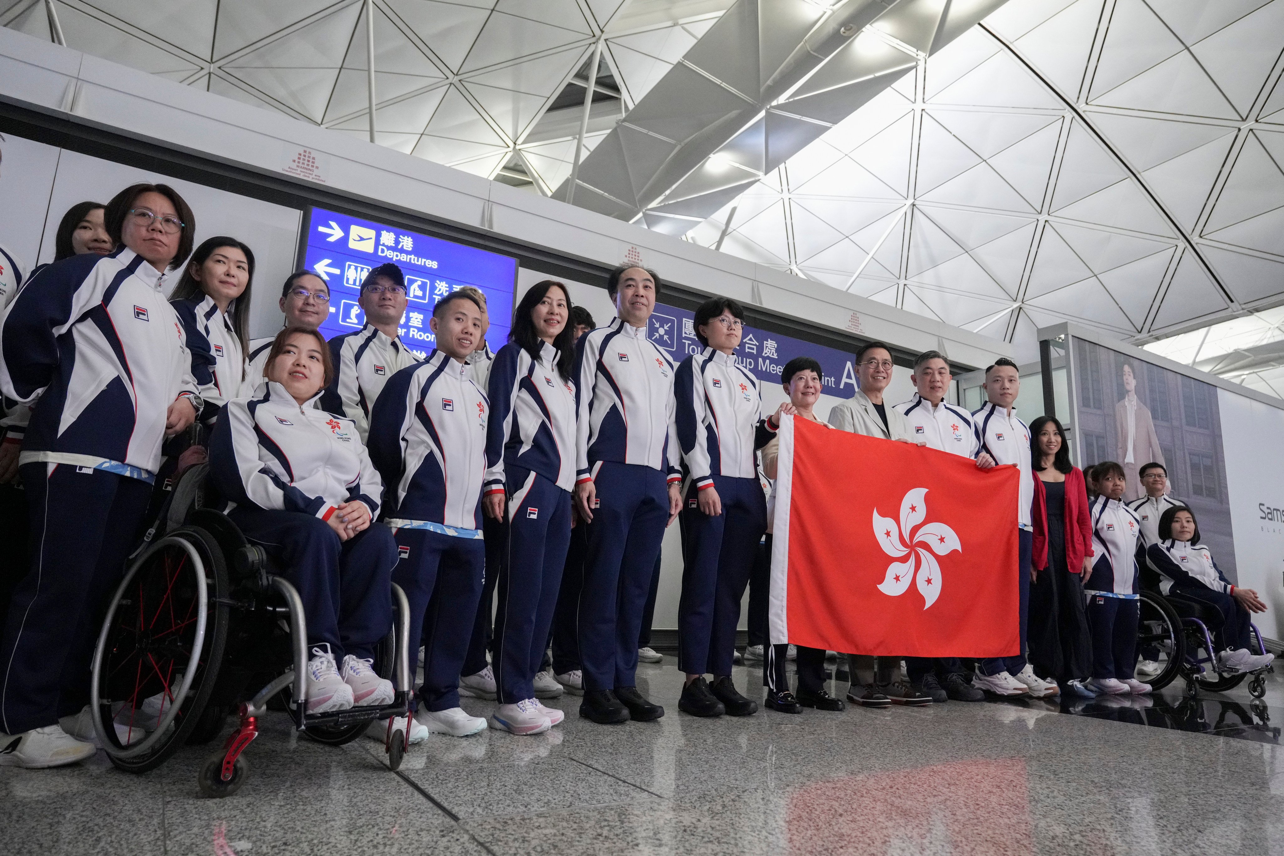 Hong Kong’s delegation for the Paris 2024 Paralympic Games. Photo: Eugene Lee