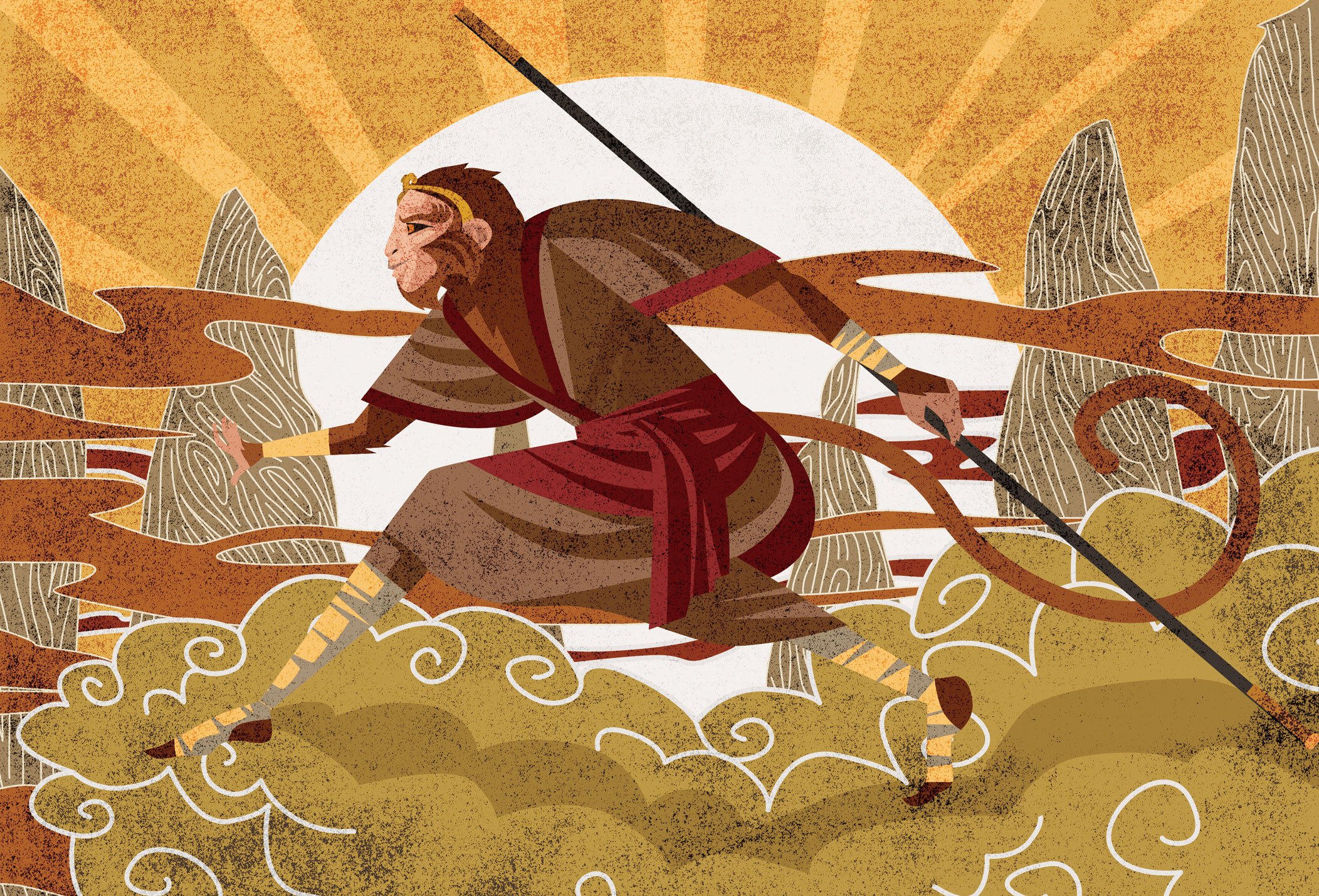 The story of the Monkey King, Sun Wukong, from Journey to the West, dates back 500 years. Illustration: Shutterstock