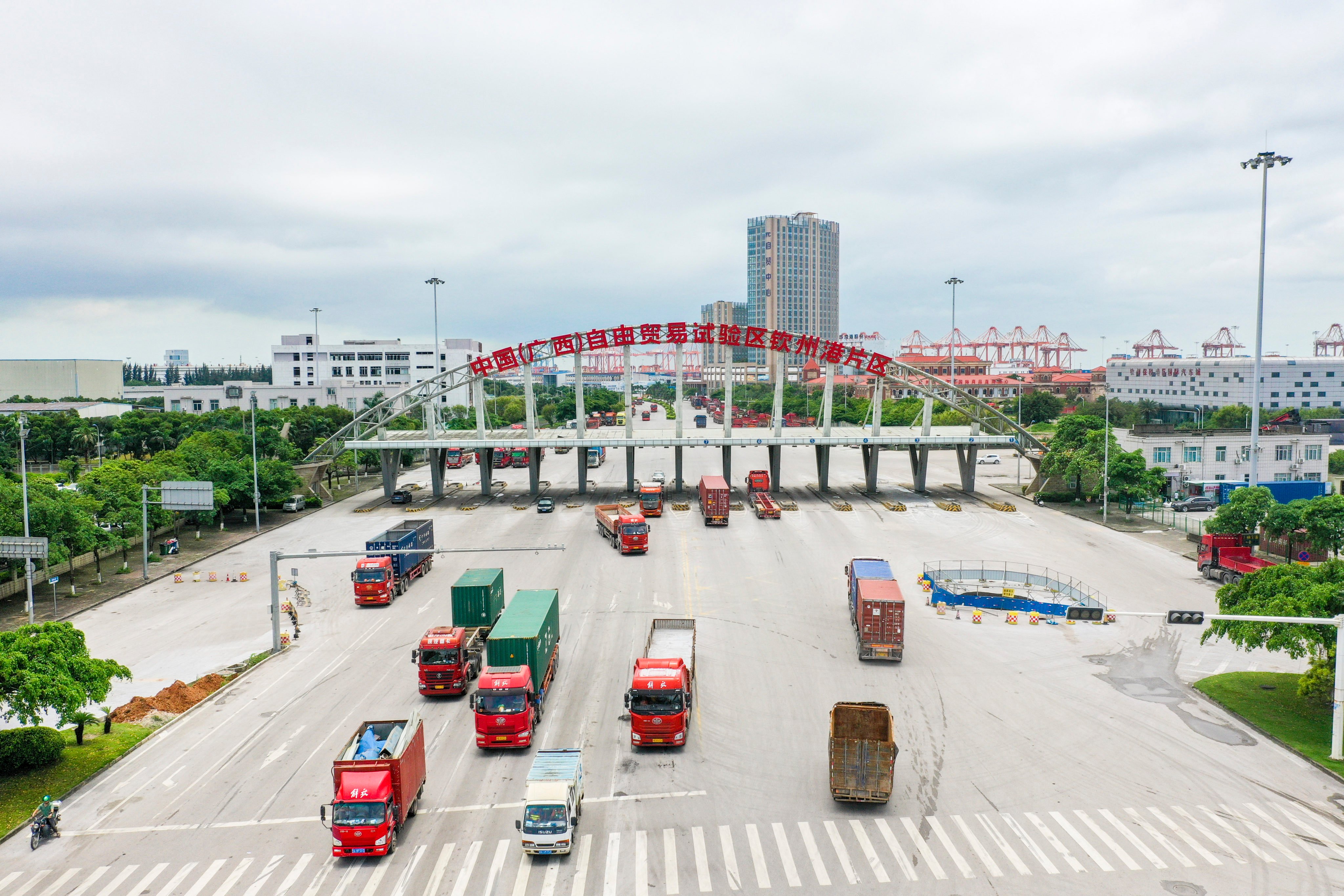 The Qinzhou Port area of a pilot free-trade zone in southern China’s Guangxi Zhuang Autonomous Region. Photo: Xinhua