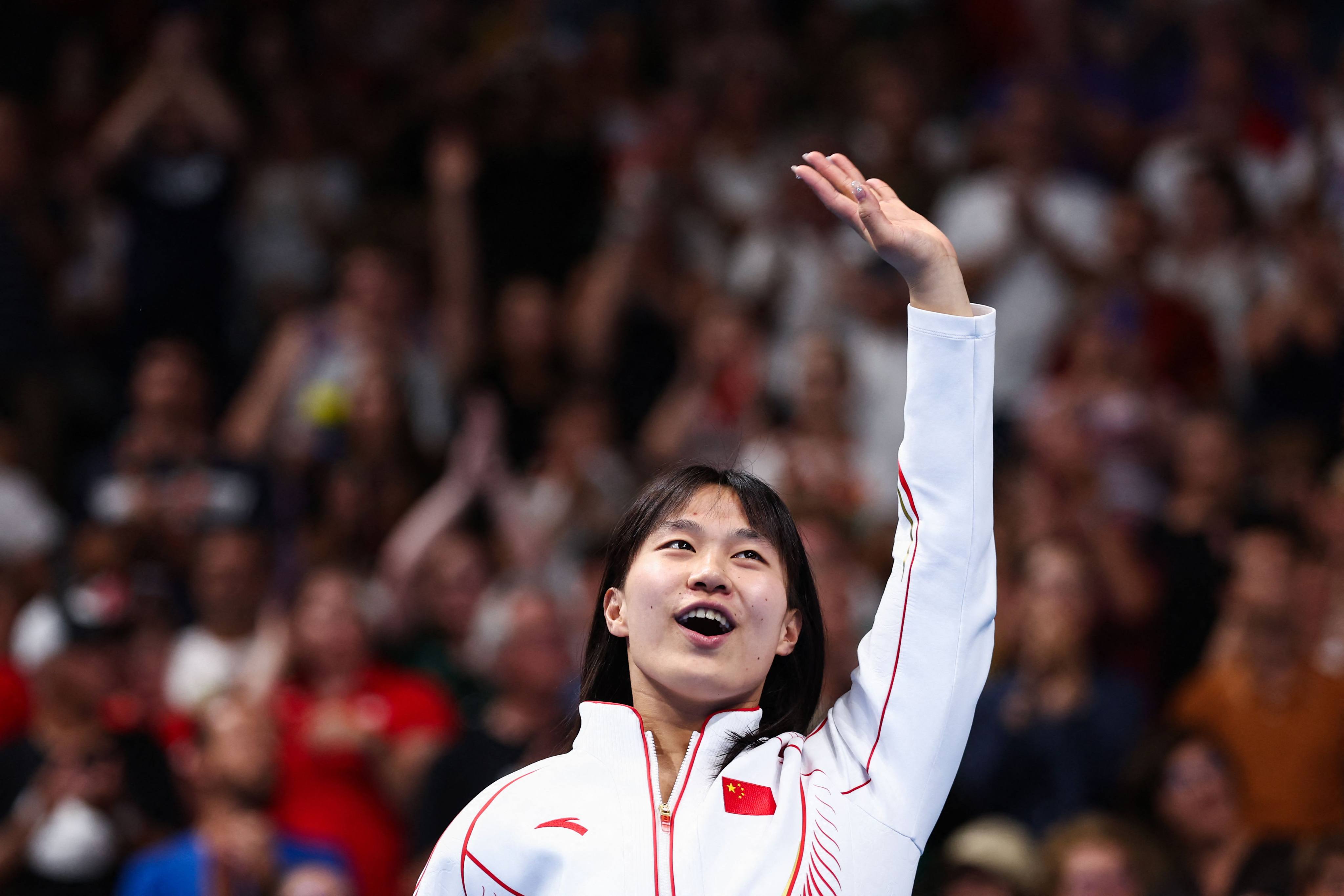 China’s Jiang Yuyan won gold in the 50m freestyle S6, breaking the Paralympic record twice in one day. Photo: AFP