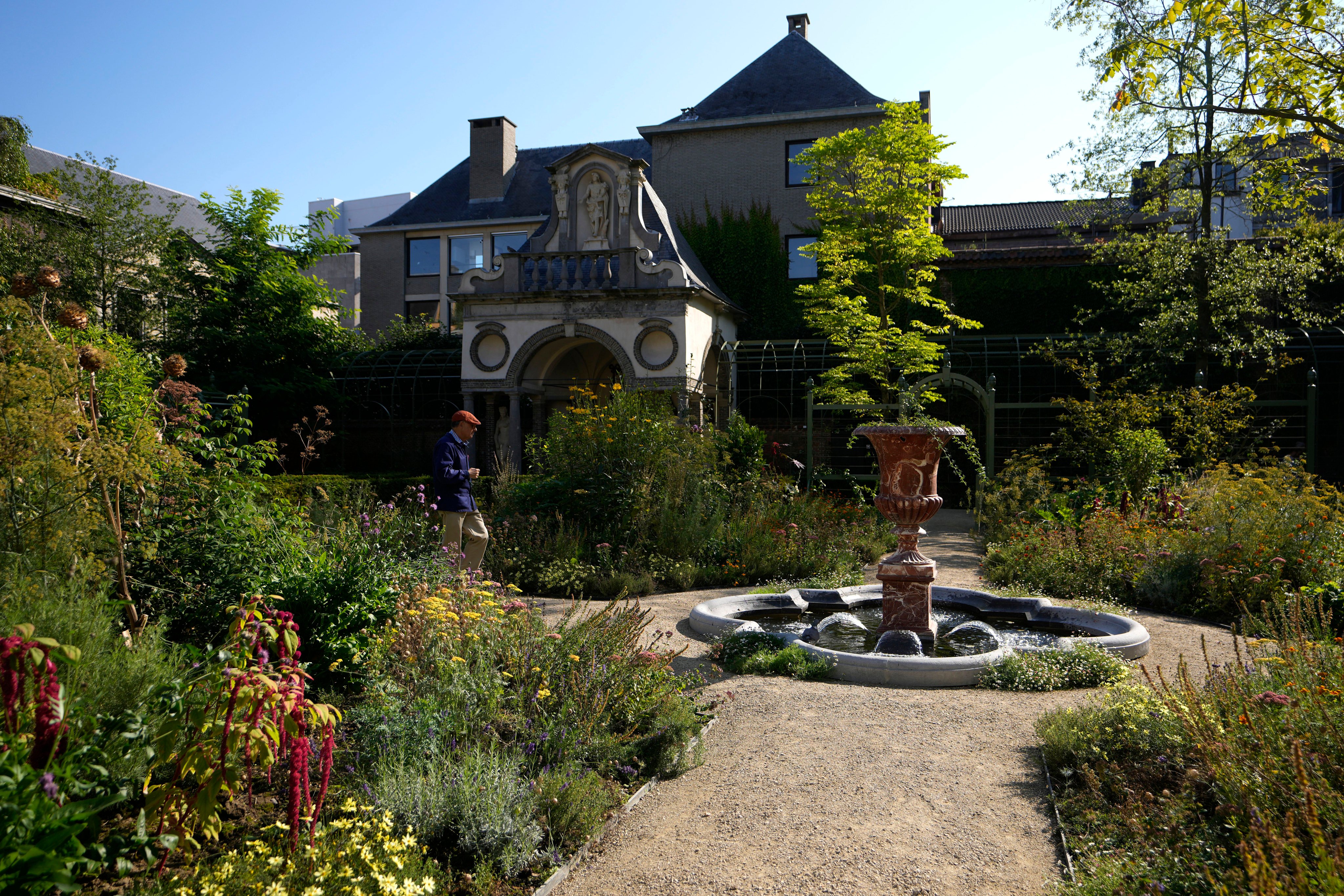 The newly restored garden of the Rubens House in Antwerp, Belgium. Photo: AP