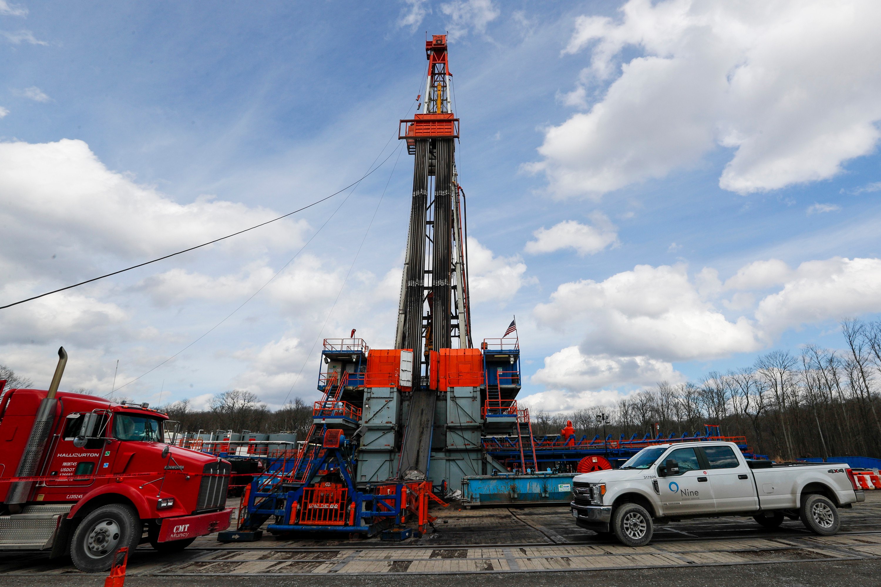 A shale gas well drilling site in St Mary’s, Pennsylvania. US Vice-President Kamala Harris, the Democratic Party nominee in this year’s presidential election, is walking a fine line with voters in the gas-producing swing state that could decide the election. Photo: AP