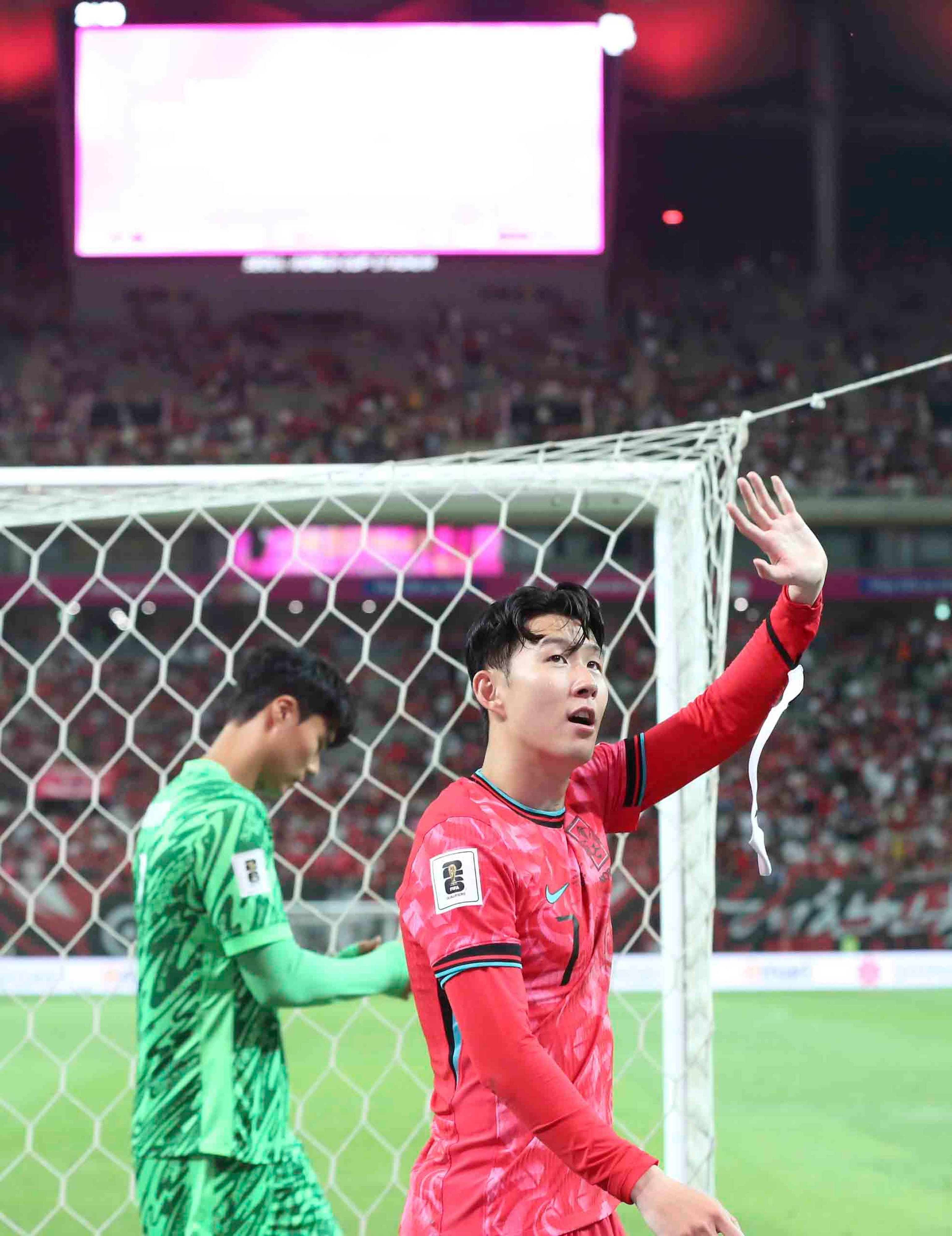 Skipper Son Heung-Min will undoubtedly be South Korea’s biggest threat when they take on Palestine, who are making their debut at this qualifying stage. Photo: Xinhua