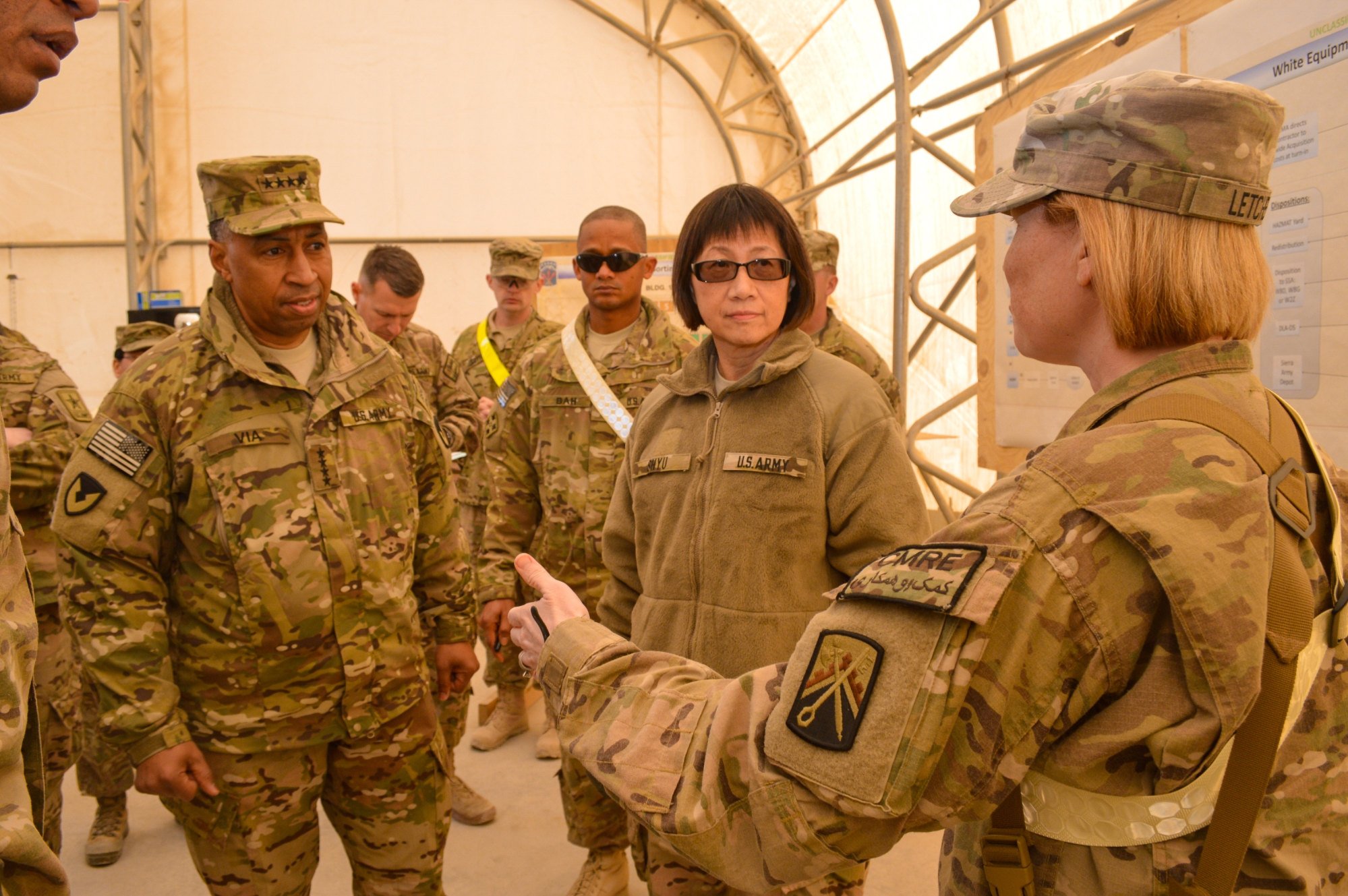 Heidi Shyu (centre) says she is “laser focused on critical technologies to deter and counter China”. Photo: US Army