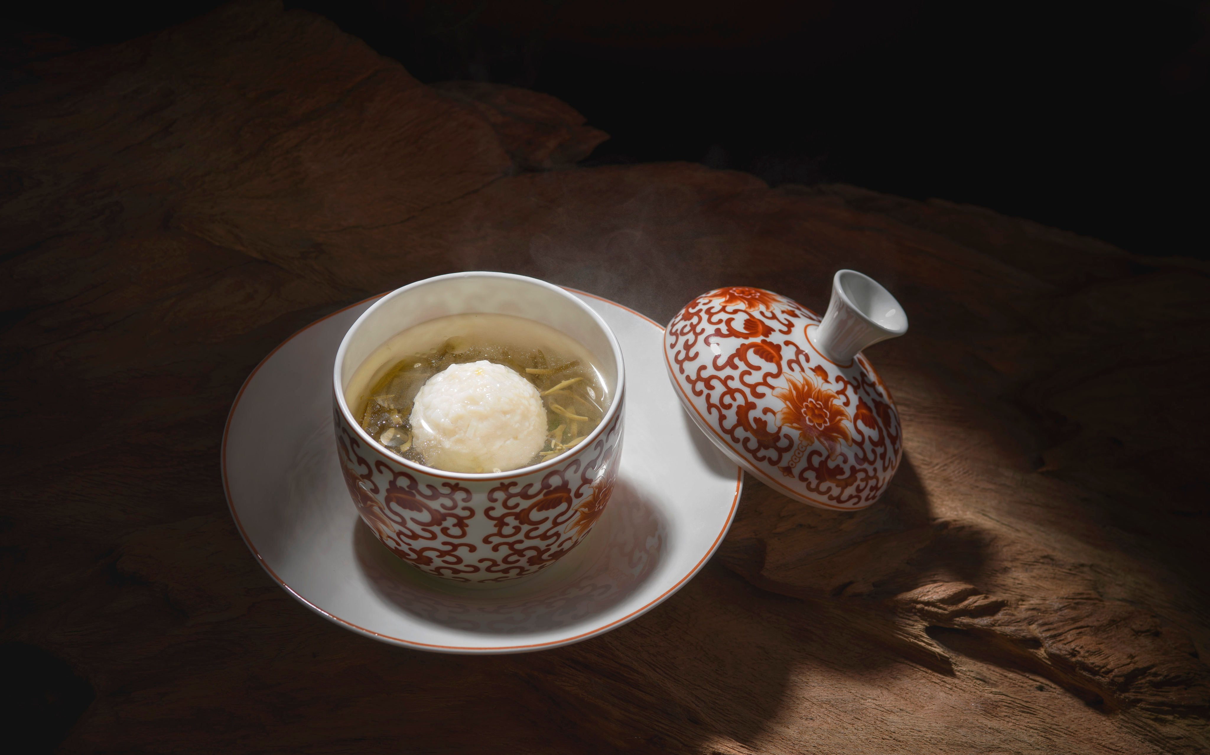 Boiled fish balls with slippery water shield at the Hong Kong branch of Green Tea Restaurant. Photo: Green Tea Restaurant