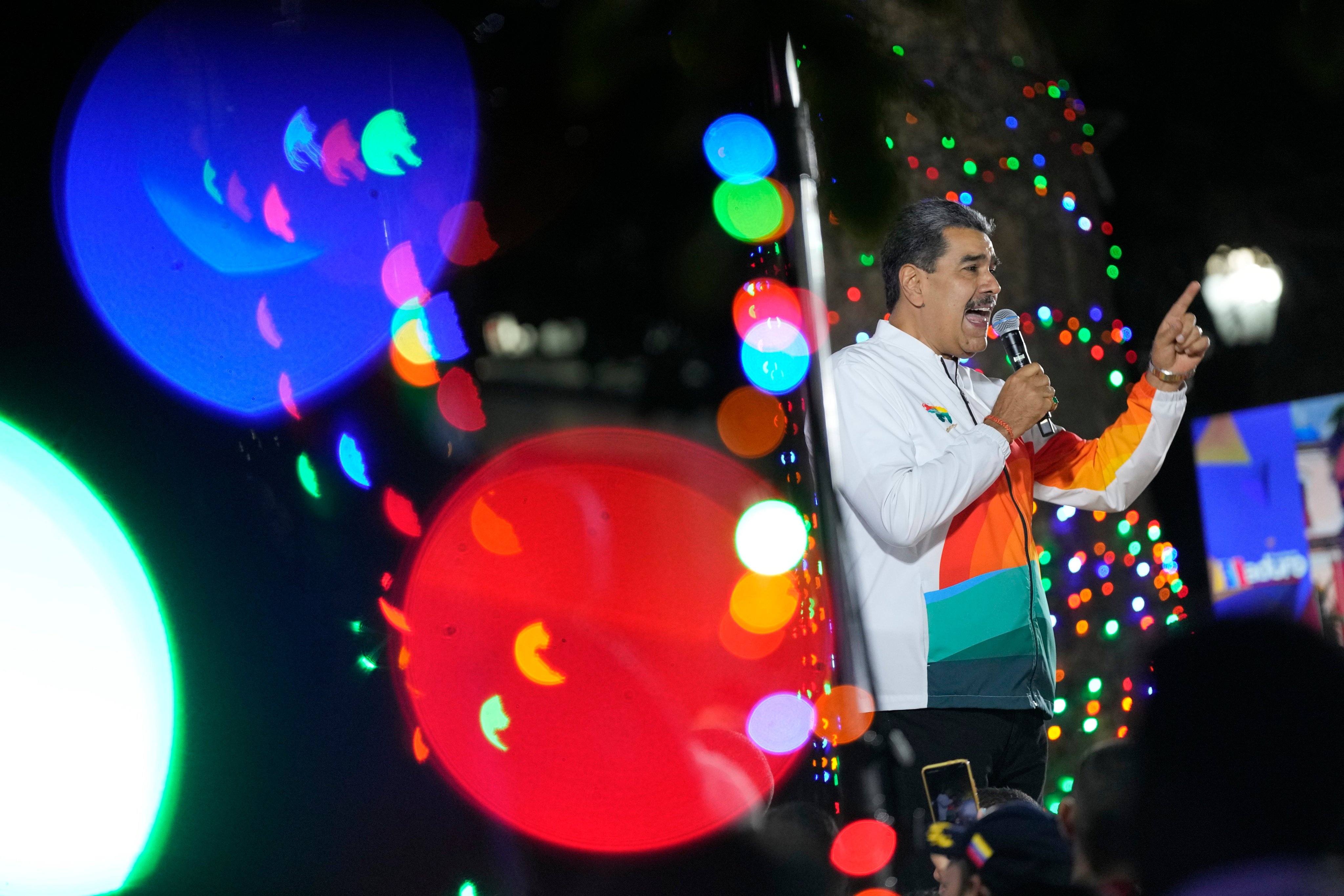 Venezuelan President Nicolas Maduro speaks to supporters in Caracas in December last year. Photo: AP