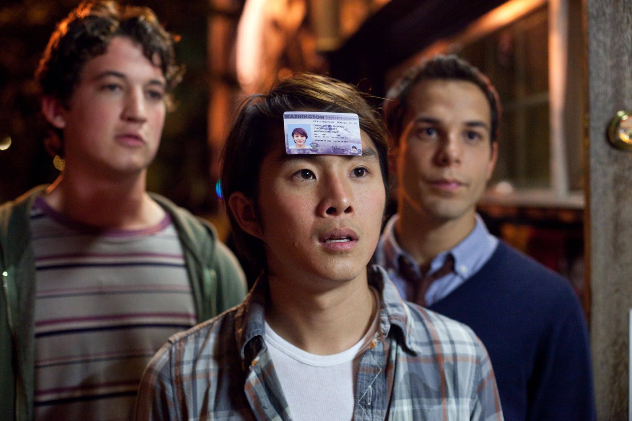 (From left) Miles Teller, Justin Chon and Skylar Astin in a still from 21 & Over (2013). Photo: John Johnson/Twenty One and Over Productions, Inc.