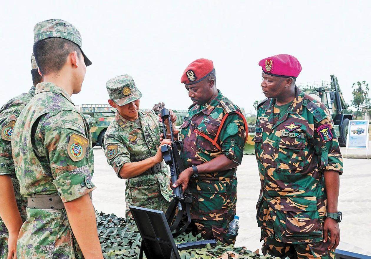 Troops prepare to take part inlast month’s joint exercise involving China, Tanzania and Mozambique. Photo: Xinhua