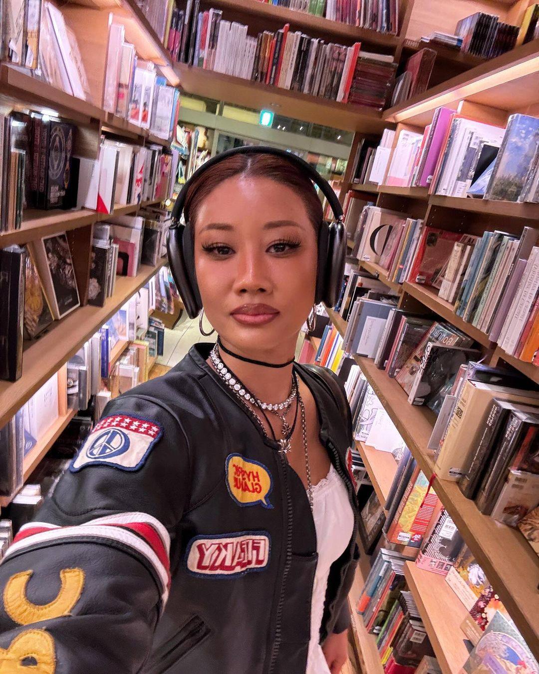 Yoon Ahn hanging out in her favourite Tokyo bookstore, Daikanyama Tsutaya. Photos: Handout