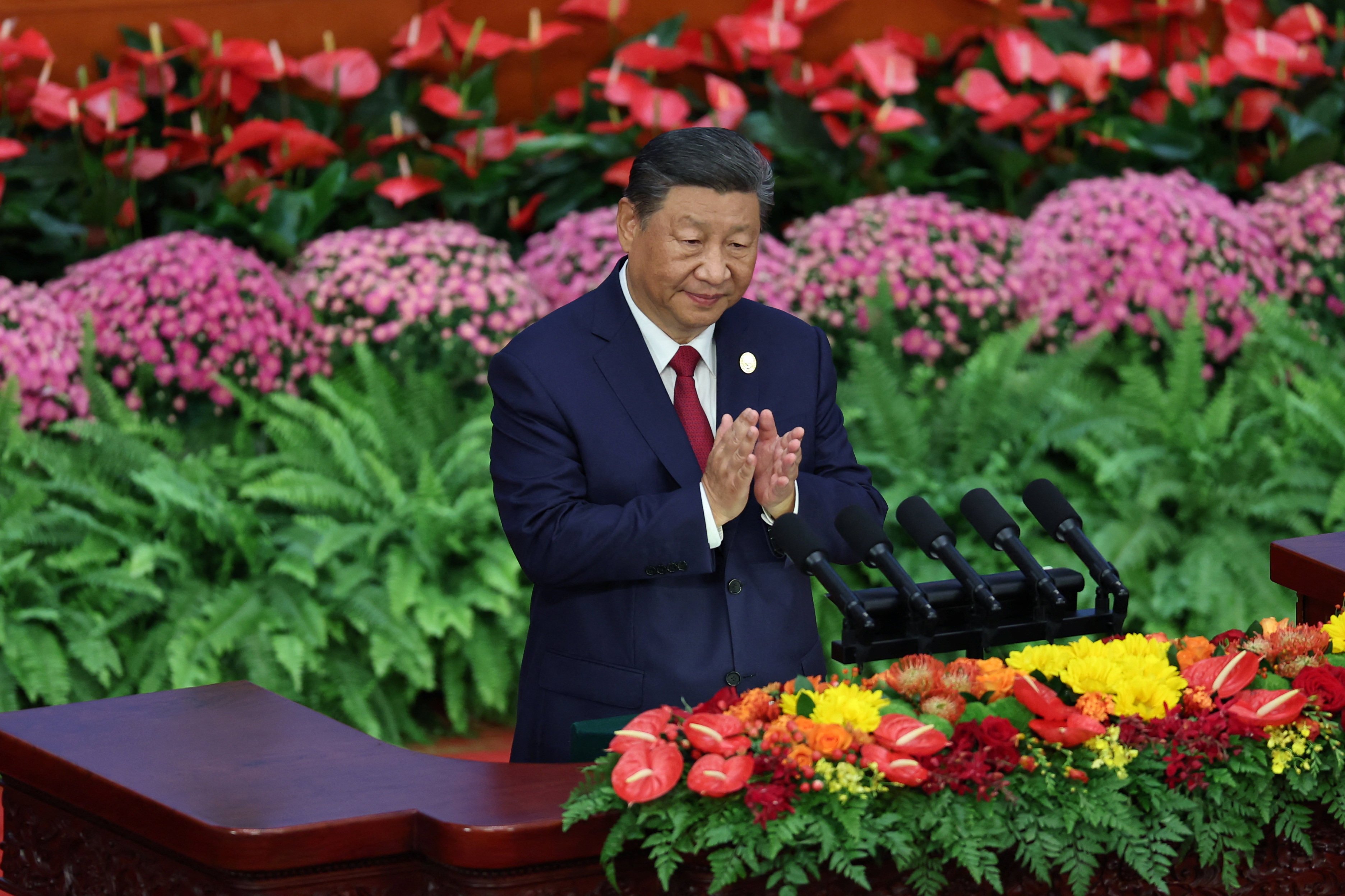 Chinese President Xi Jinping attends the opening ceremony of the ninth Forum on China-Africa Cooperation (FOCAC) Summit, at the Great Hall of the People in Beijing on Thursday. Photo: Reuters