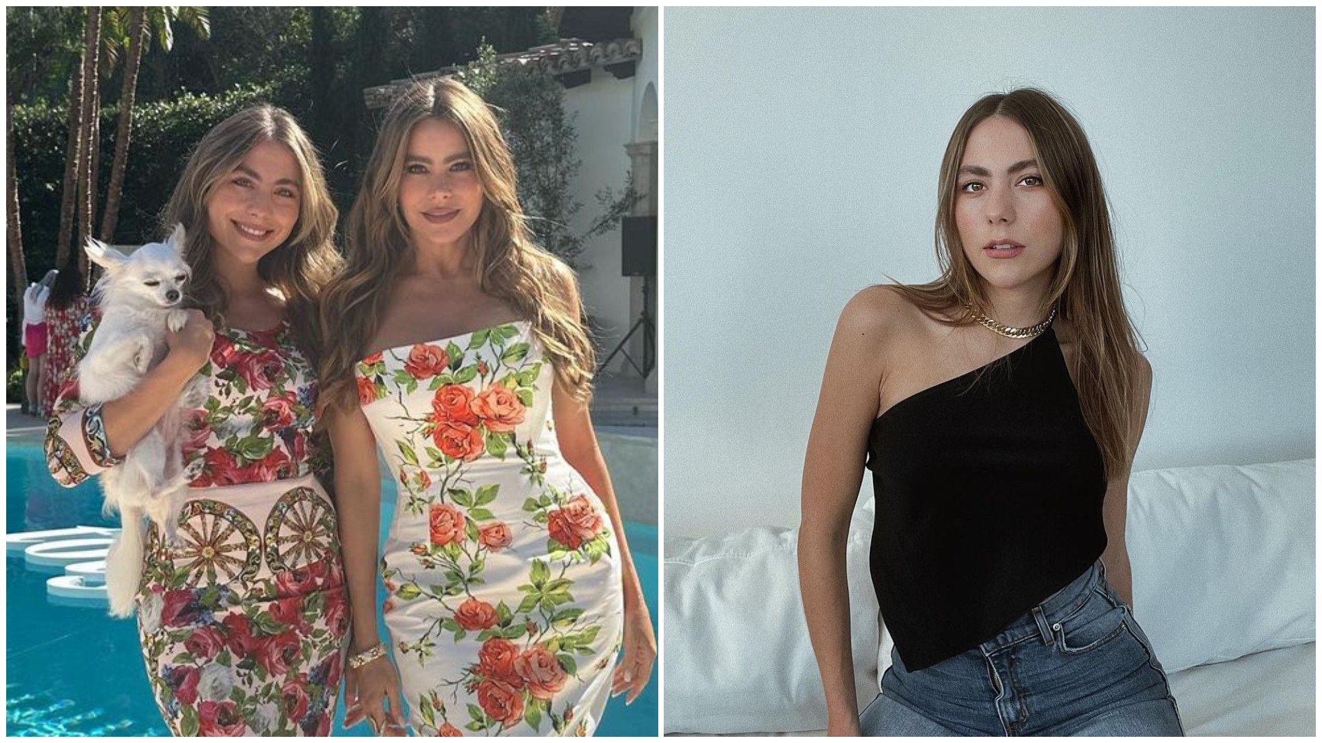 Claudia Vergara (left), seen here with her aunt Sofia Vergara (right) is getting a lot of attention lately. Photos: @cdcergara, @sofiavergara/Instagram