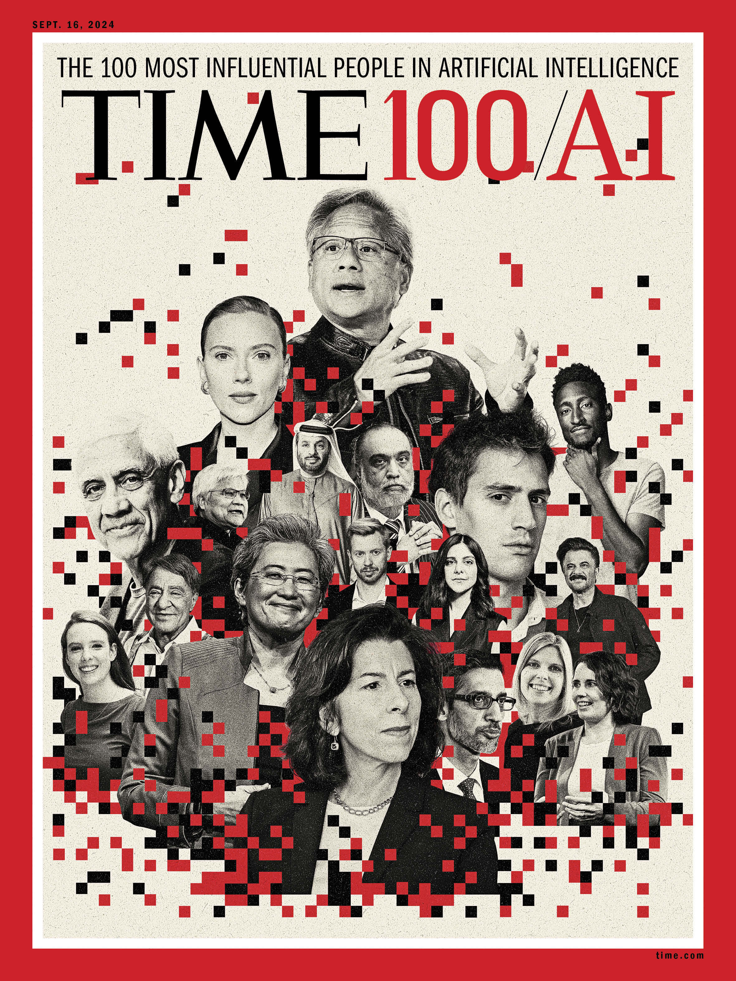 The Time Magazine cover for its list of the 100 most influential people in artificial intelligence. Photo: X/@TIME