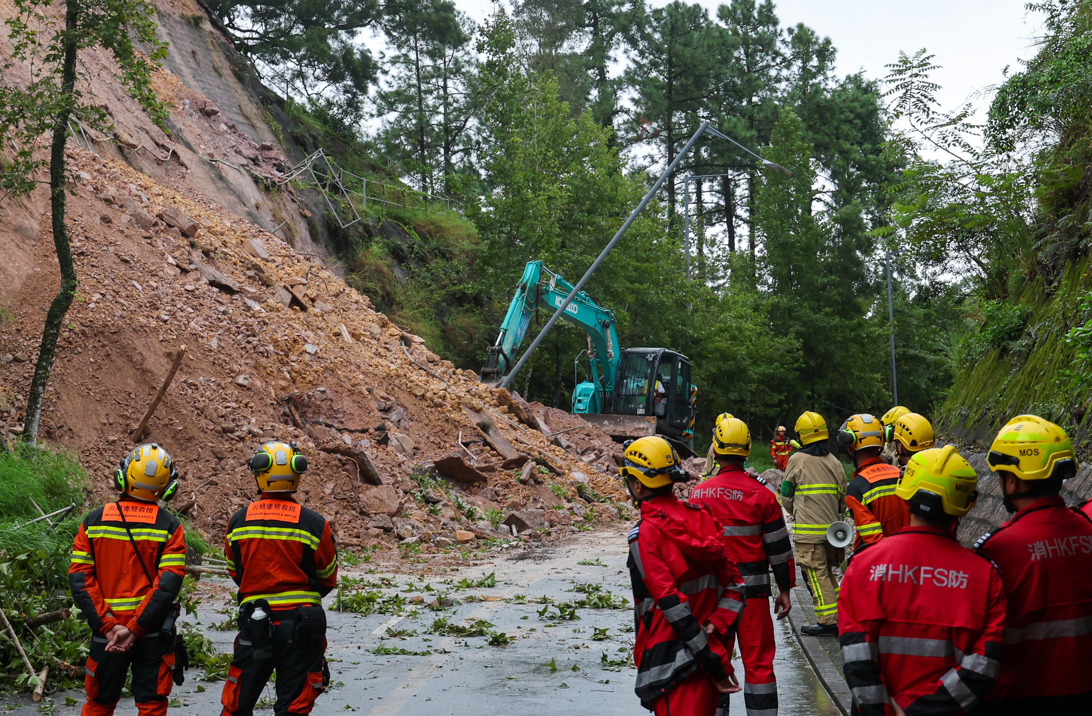 The landslide occurred on Sunday morning. Photo: Dickson Lee