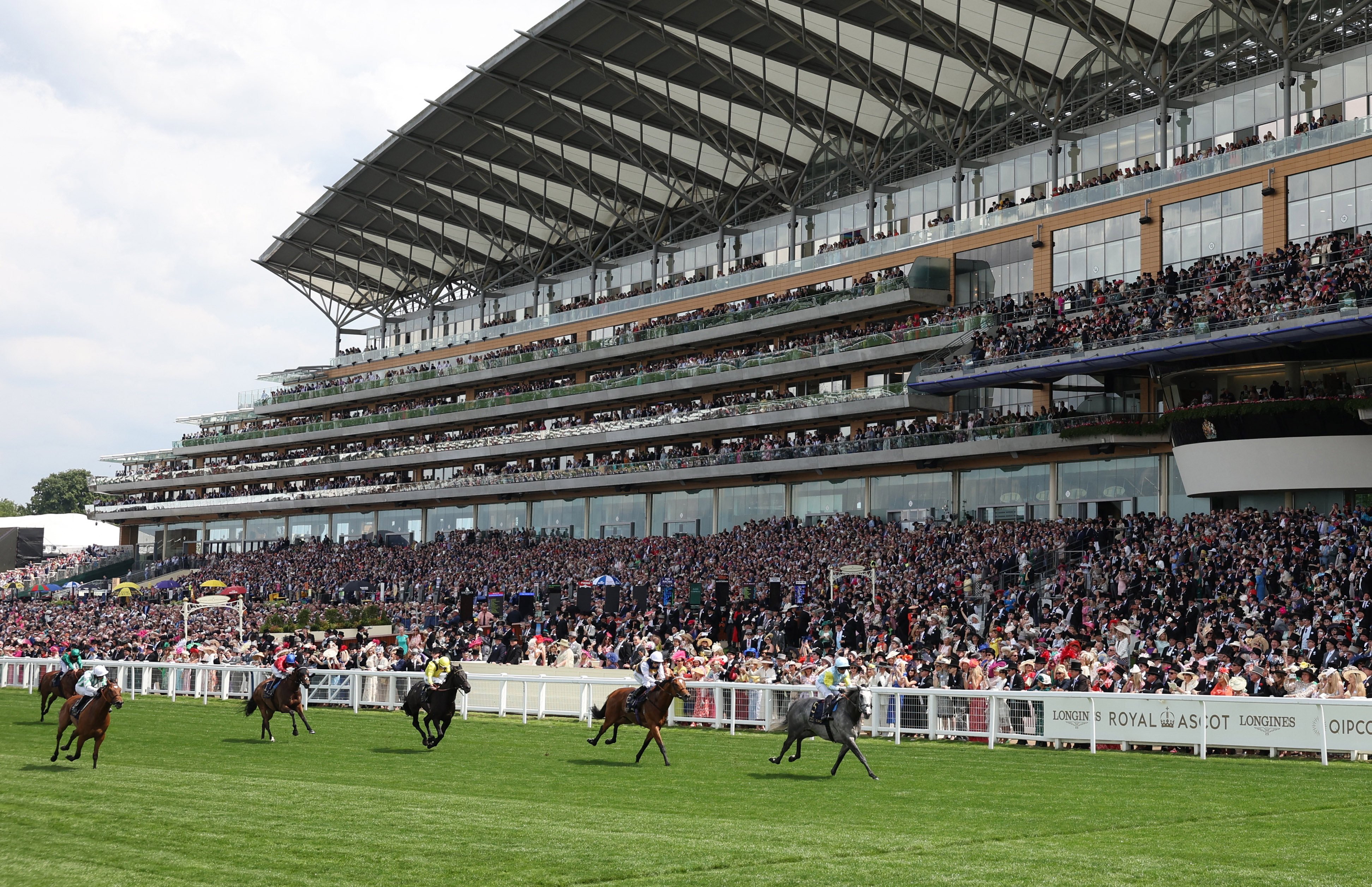 Charyn (right) wins the Group One Queen Anne Stakes (1,600m) under Silvestre de Sousa. Photo: Reuters