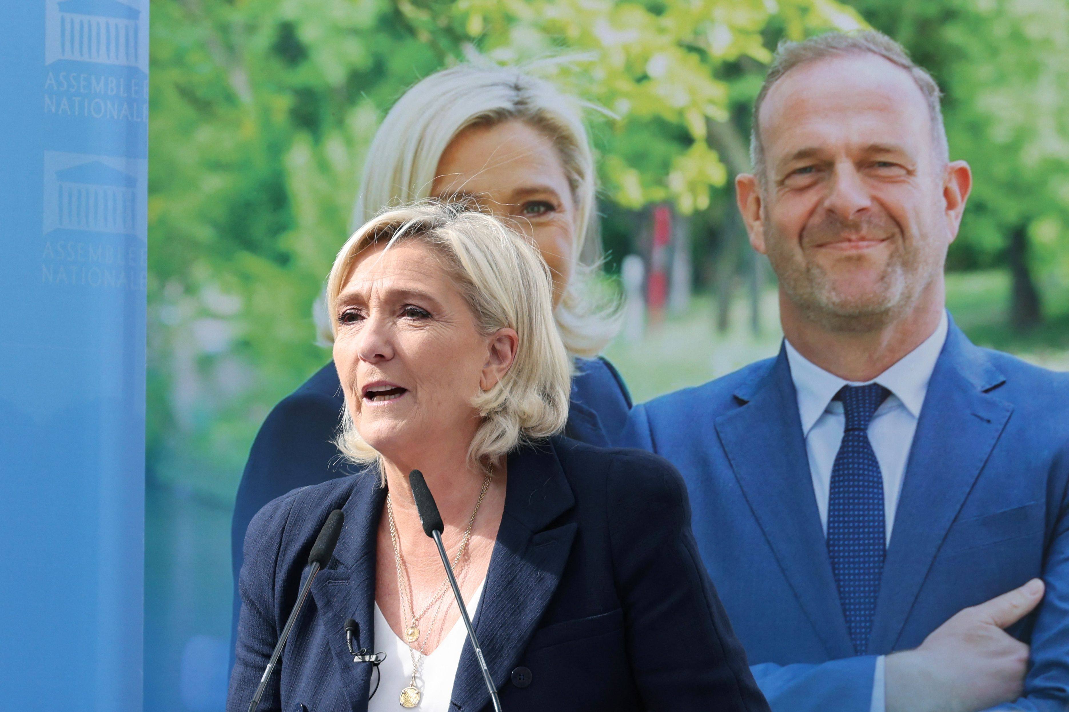 French far-right leader Marine Le Pen on Sunday. Photo: AFP