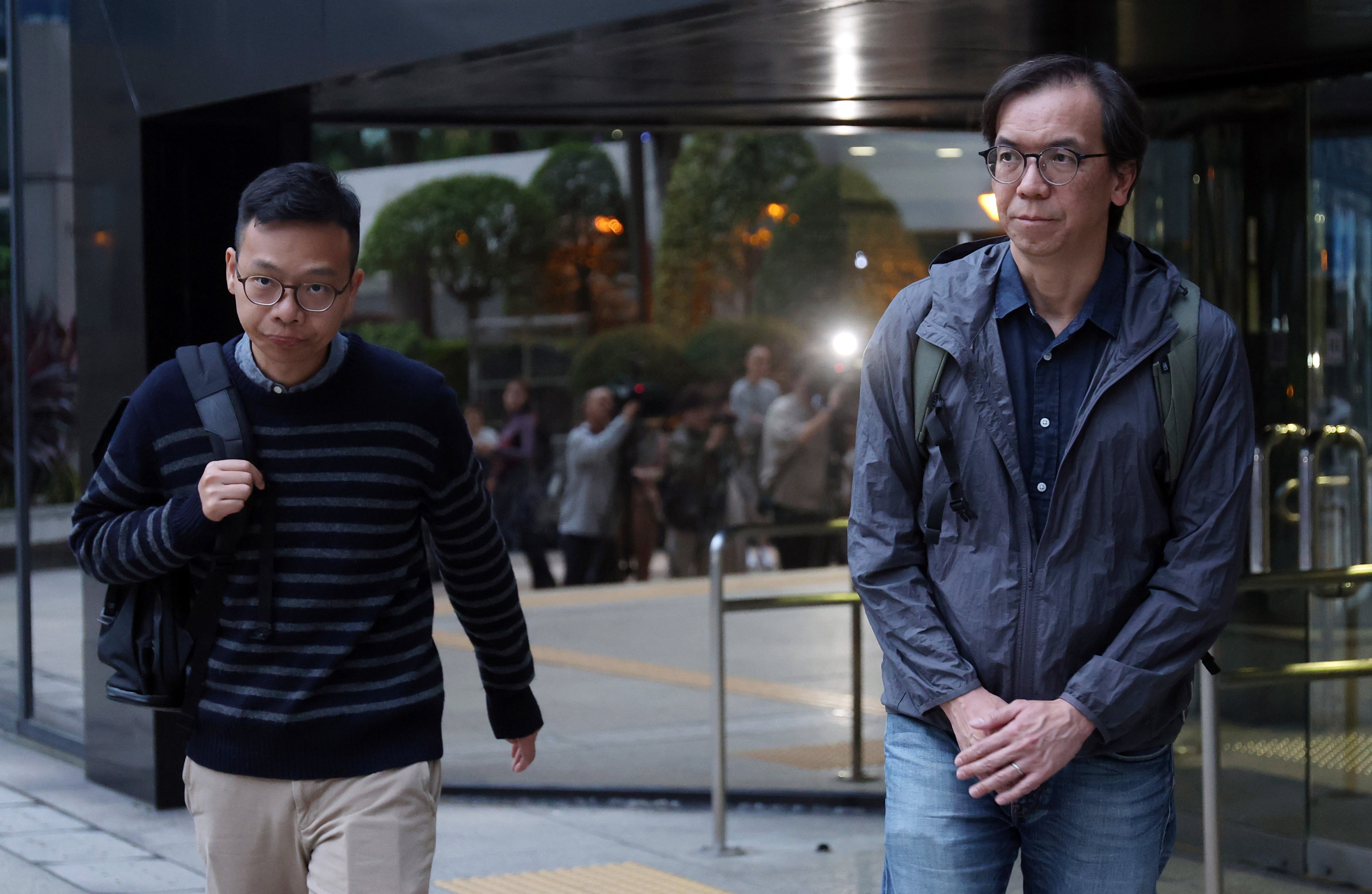 Former Stand News acting editor-in-chief Patrick Lam (left) and ex-editor-in-chief Chung Pui-kuen have been found guilty of sedition. Photo: Edmond So