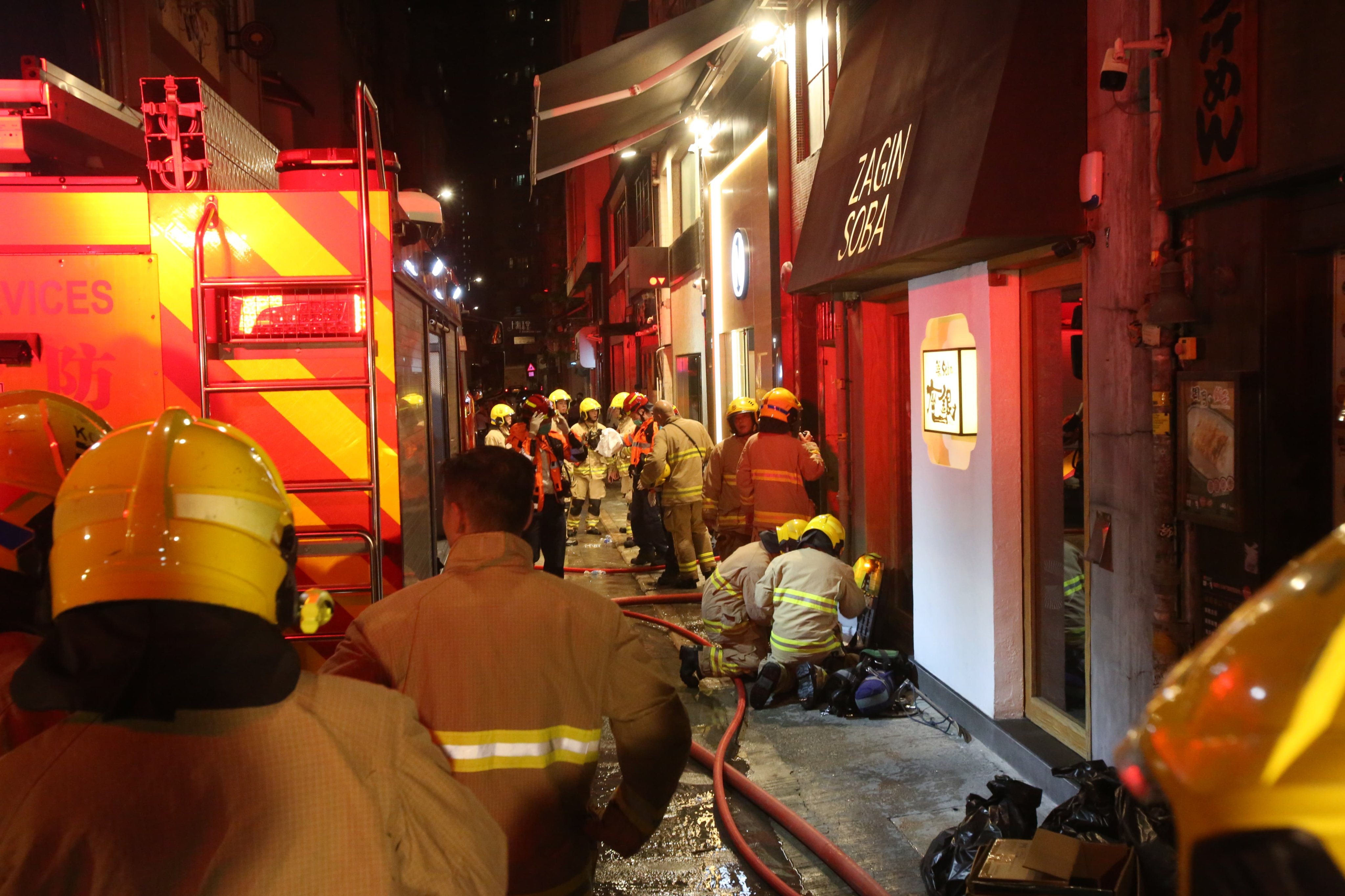 Firefighters battled the blaze with a water jet hose and were equipped with a breathing apparatus. Photo: SCMP