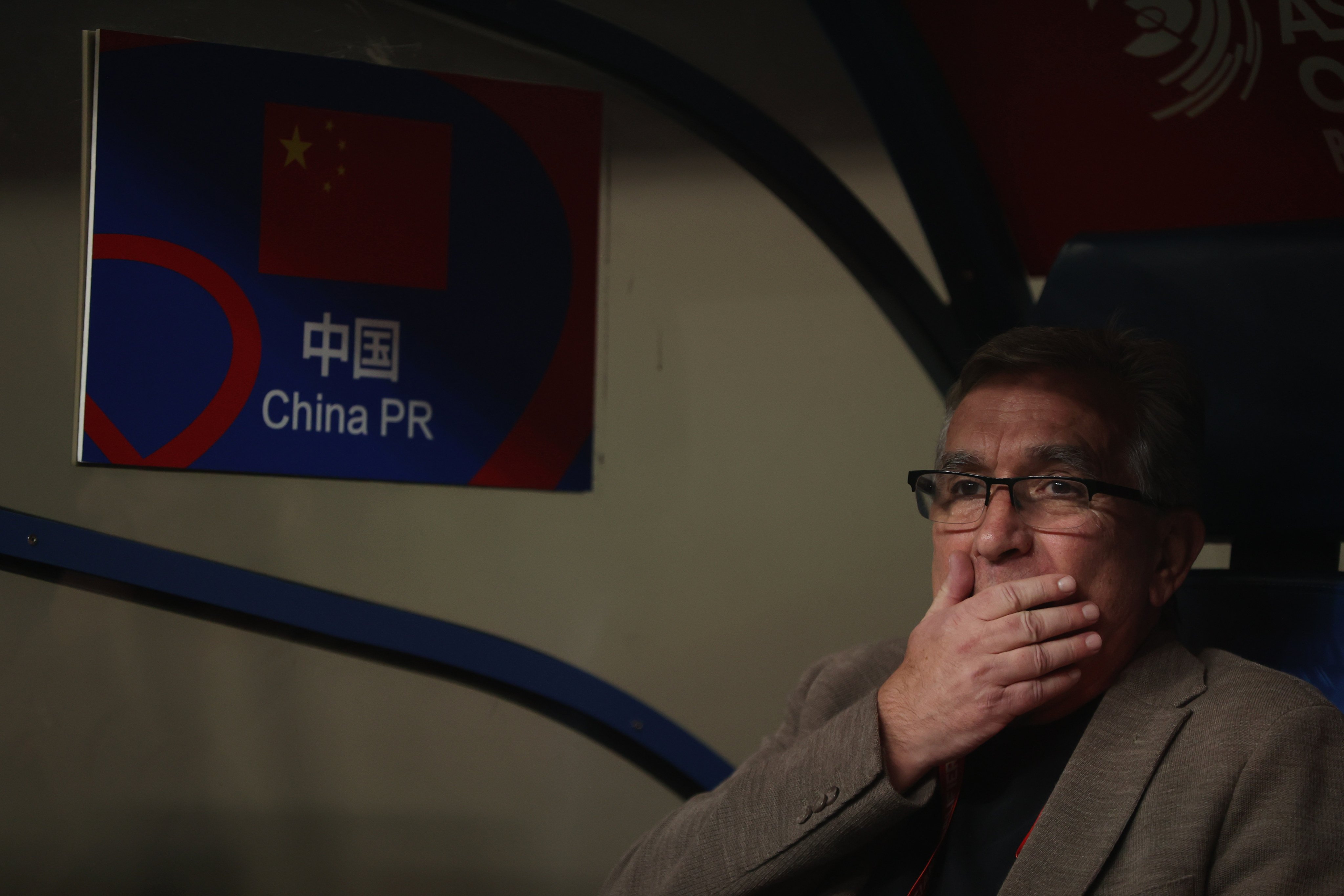 China head coach Branko Ivankovic sits on the bench during his side’s World Cup qualifier against Saudi Arabia. Photo: Xinhua