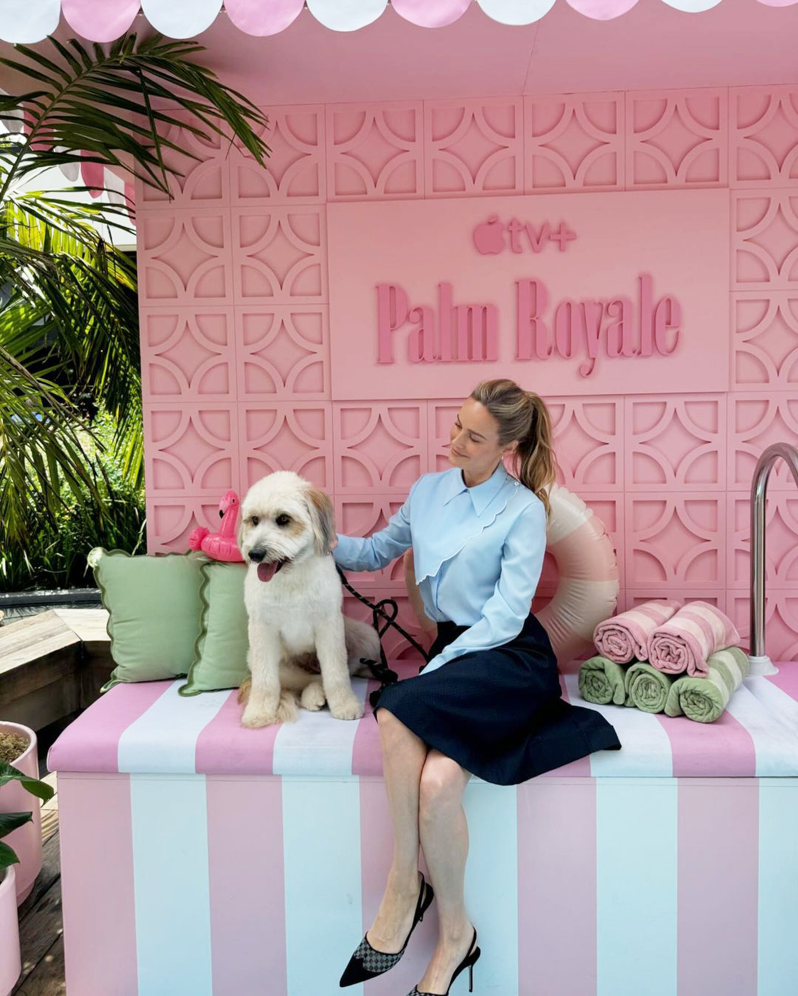 Actress Brie Larson and her doodle dog. Recent research on doodle mixes goes against the common assumption that mixed-breed dogs are healthier than purebred ones. Photo: Instagram/@brielarson
