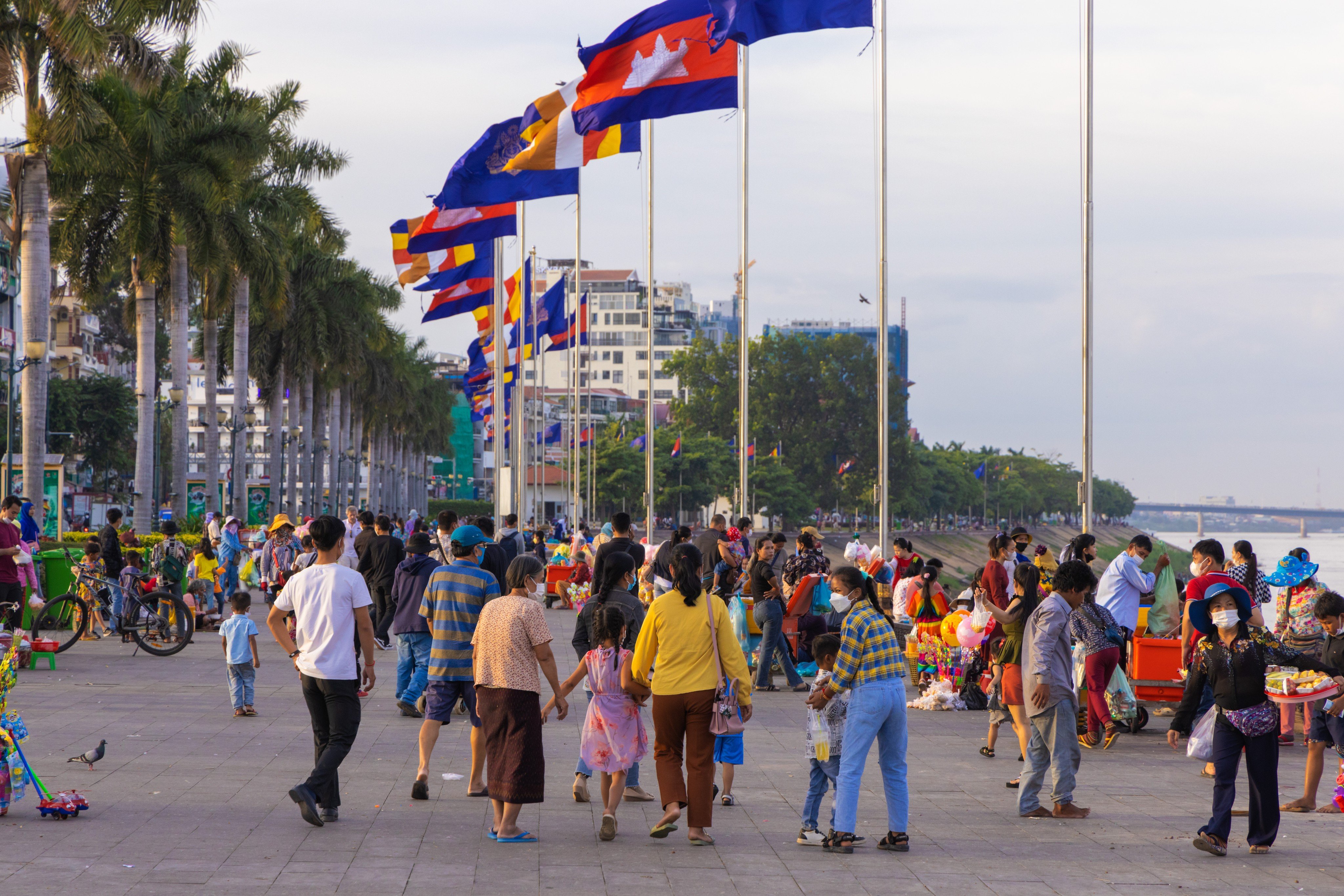 People on the waterfront of Phnom Penh. The sanctions by the US would come during a delicate phase in the relations between the US and Cambodia. Photo: Shutterstock