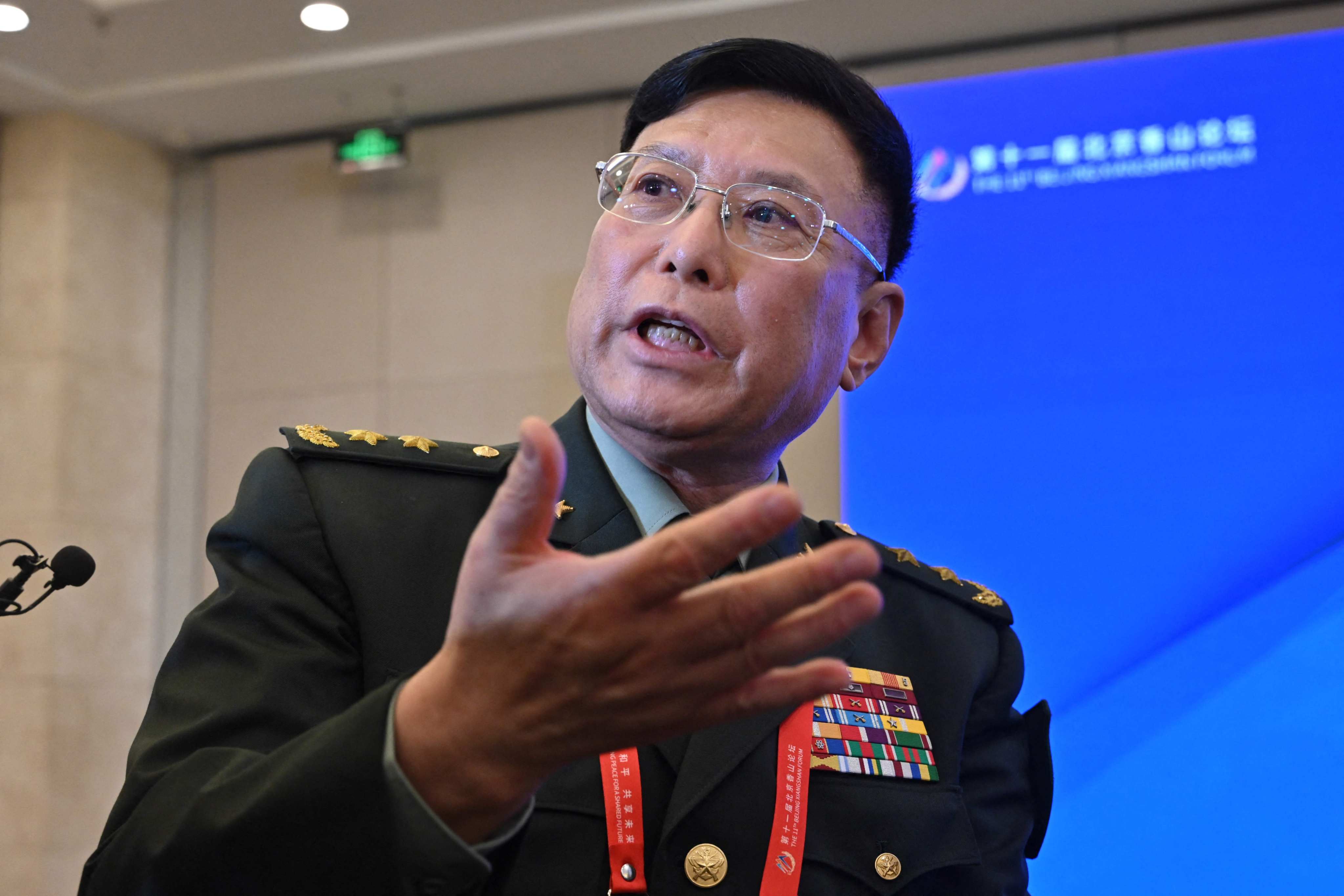 Chinese Lieutenant General He Lei said the US “does not want China to be unified”. Photo: AFP