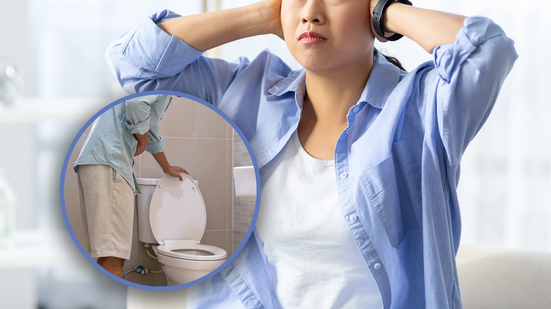 A sound-sensitive woman requests her upstairs neighbour not to use the toilet at night to avoid disturbing her sleep. Photo: SCMP composite/Shutterstock