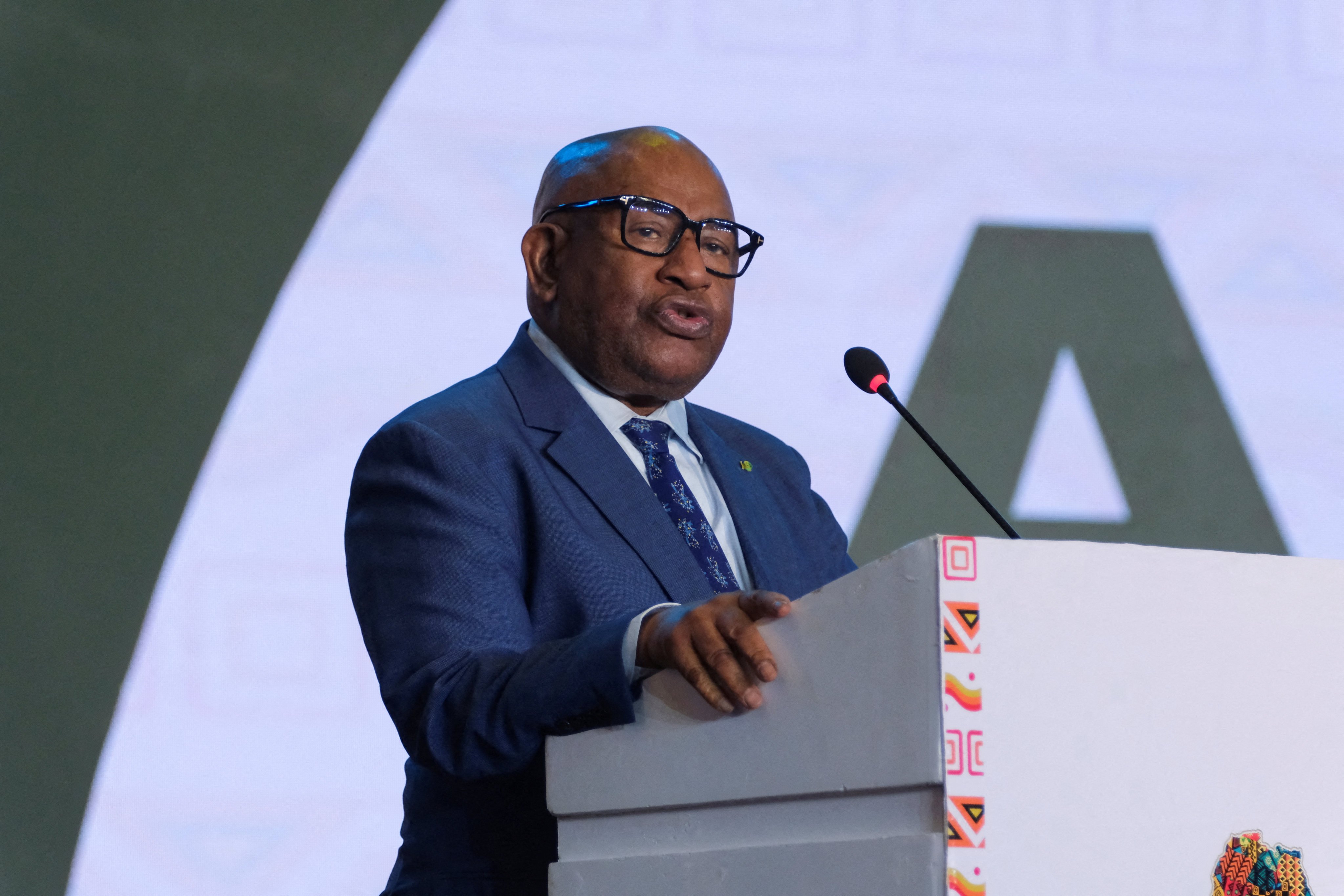 Comoros President Azali Assoumani gives a speech during the opening event of the African Union’s conference on reparations in Accra, Ghana, in November 2023. Photo: Reuters