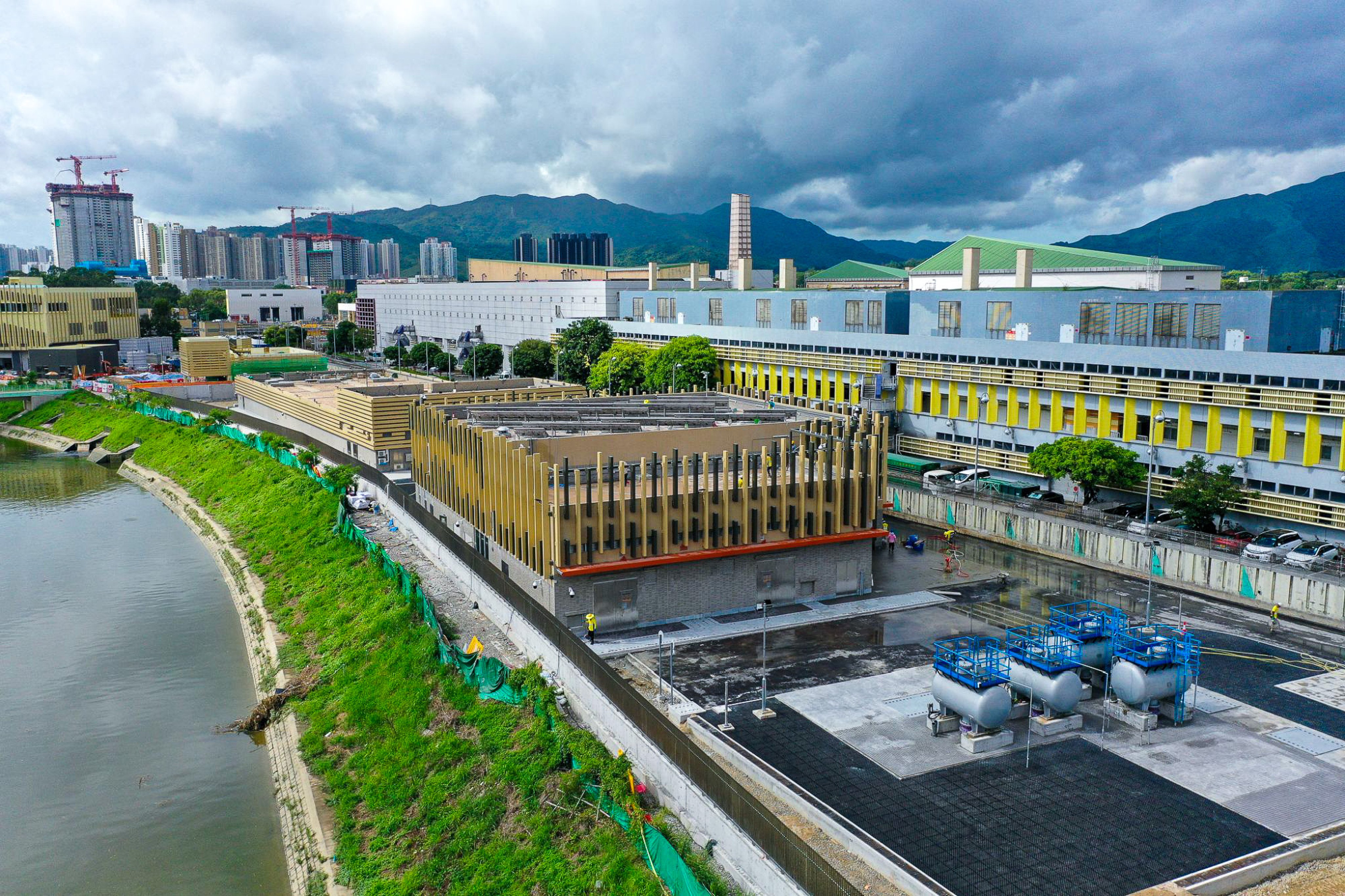 The facility in Shek Wu Hui processes already treated waste water. Photo: Development Bureau