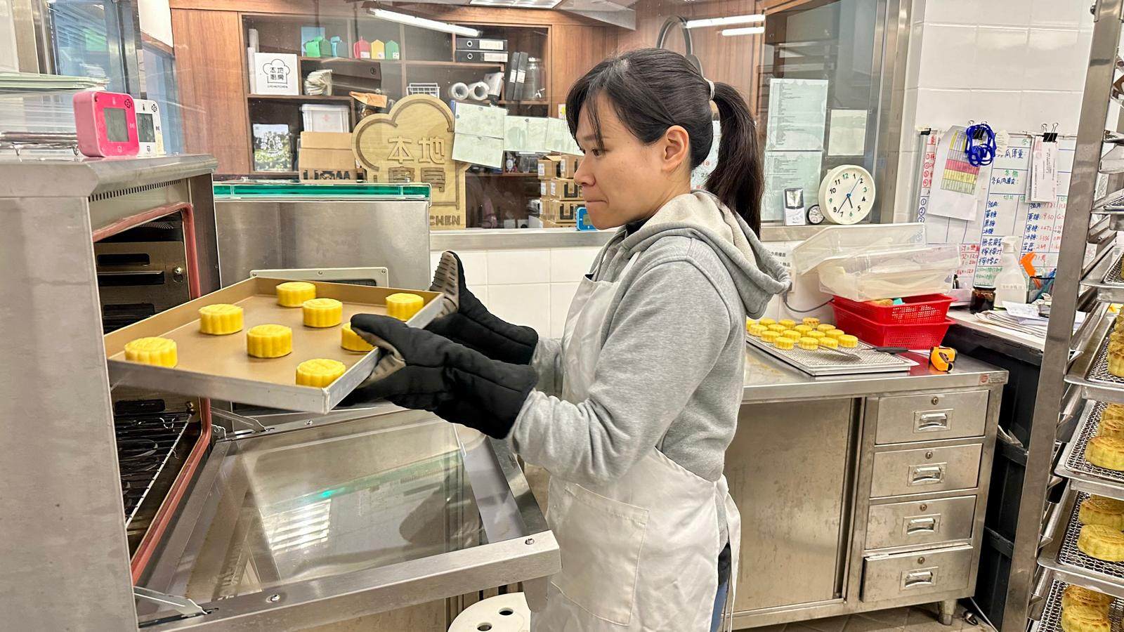 Vivian Leung prepares to bake mooncakes made the traditional way using ingredients sourced in Hong Kong for charity Locofarms. Photo: Locofarms