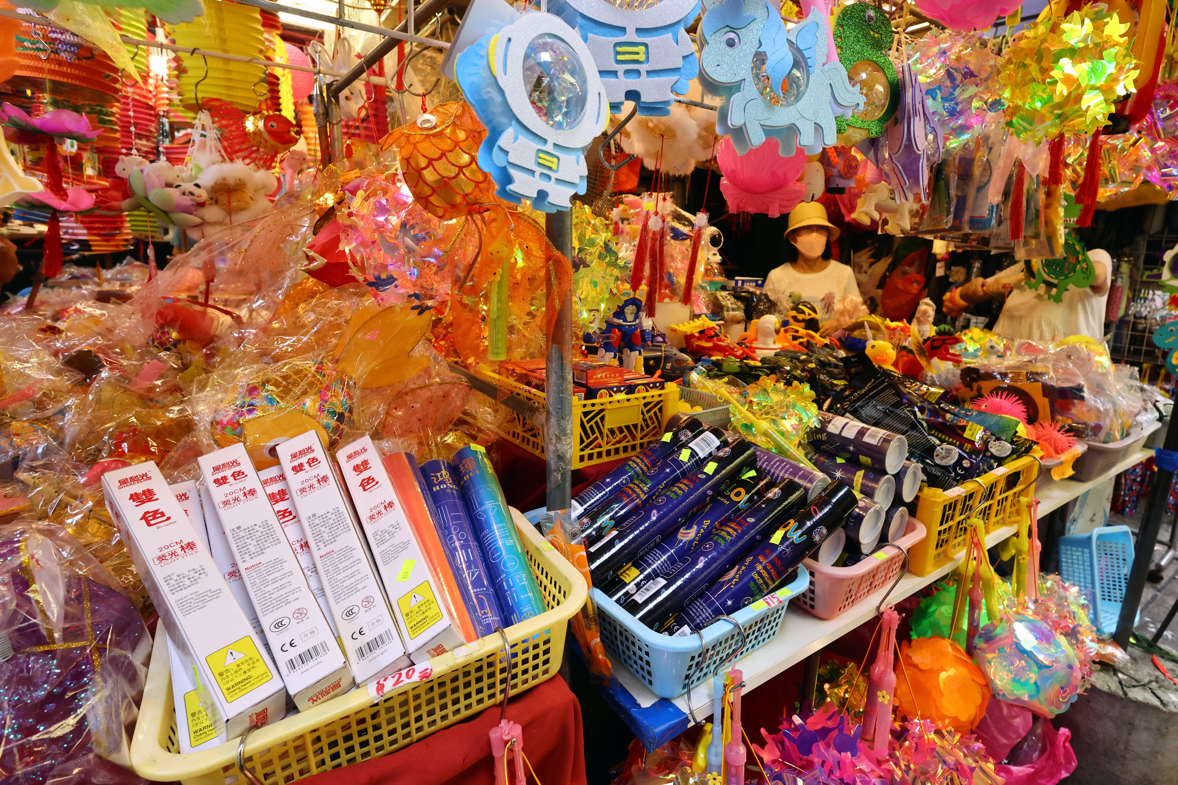 Glow sticks on sale at a Wan Chai toy store. Photo: Dickson Lee