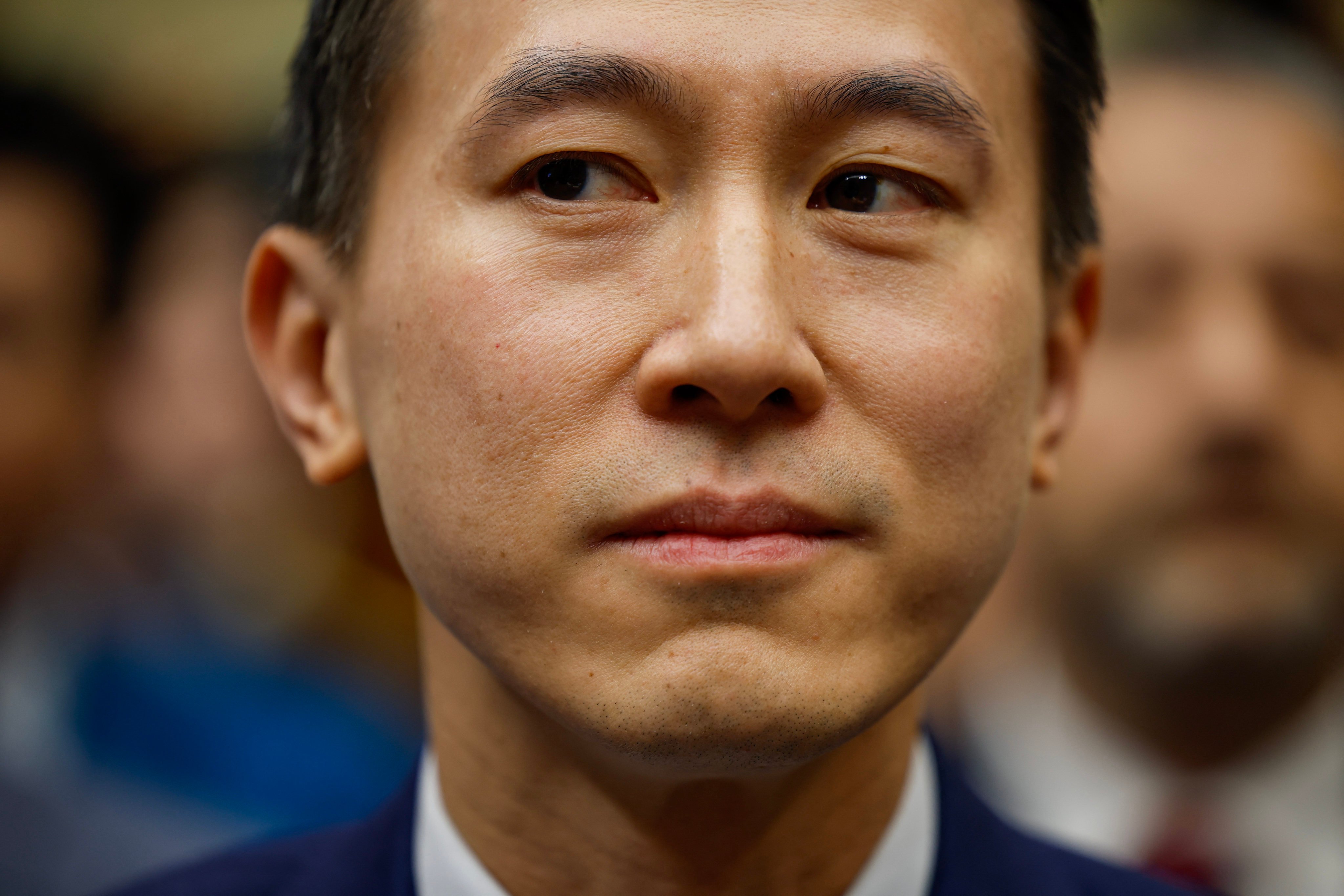 TikTok CEO Shou Zi Chew prepares to testify before the US Congress in March last year. Photo: Getty Images via AFP