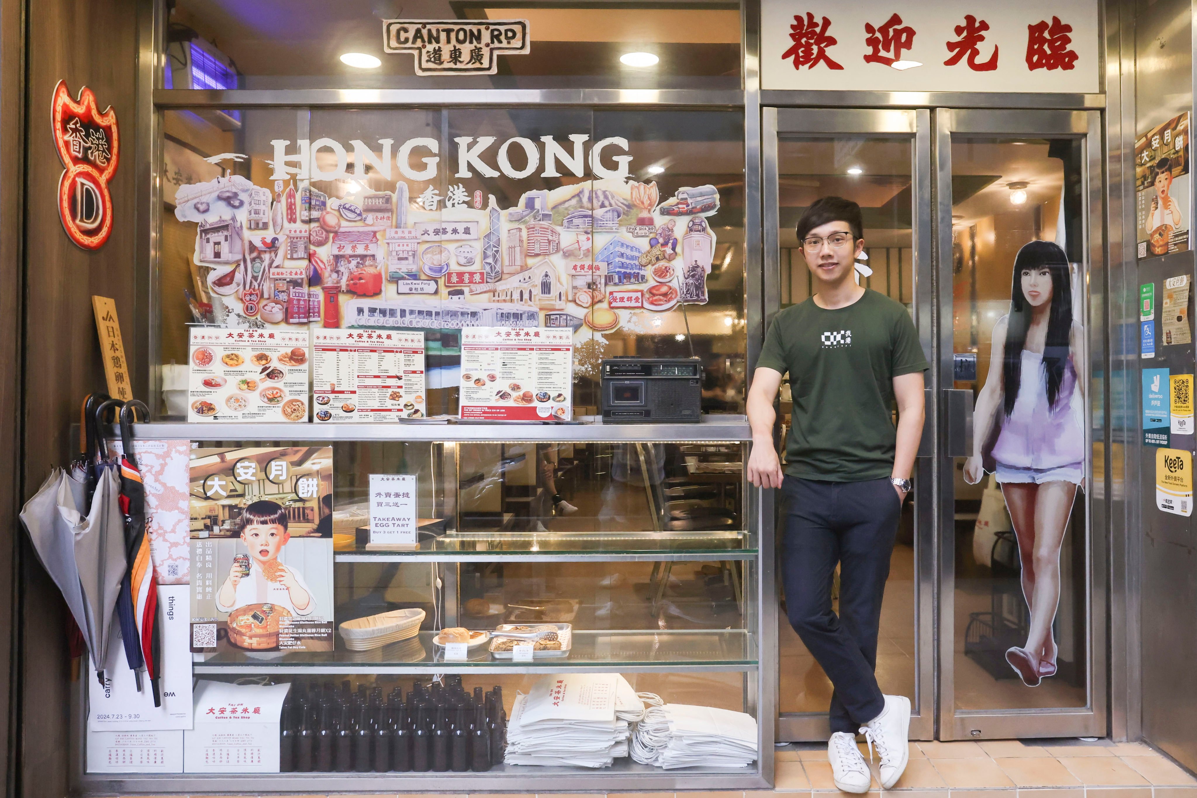 Hogan Cheng, an organiser of the Bing Sutt Kongcept Festival, at Tai On Coffee & Tea Shop in Yau Ma Tei on September 4, 2024. Photo: Jonathan Wong