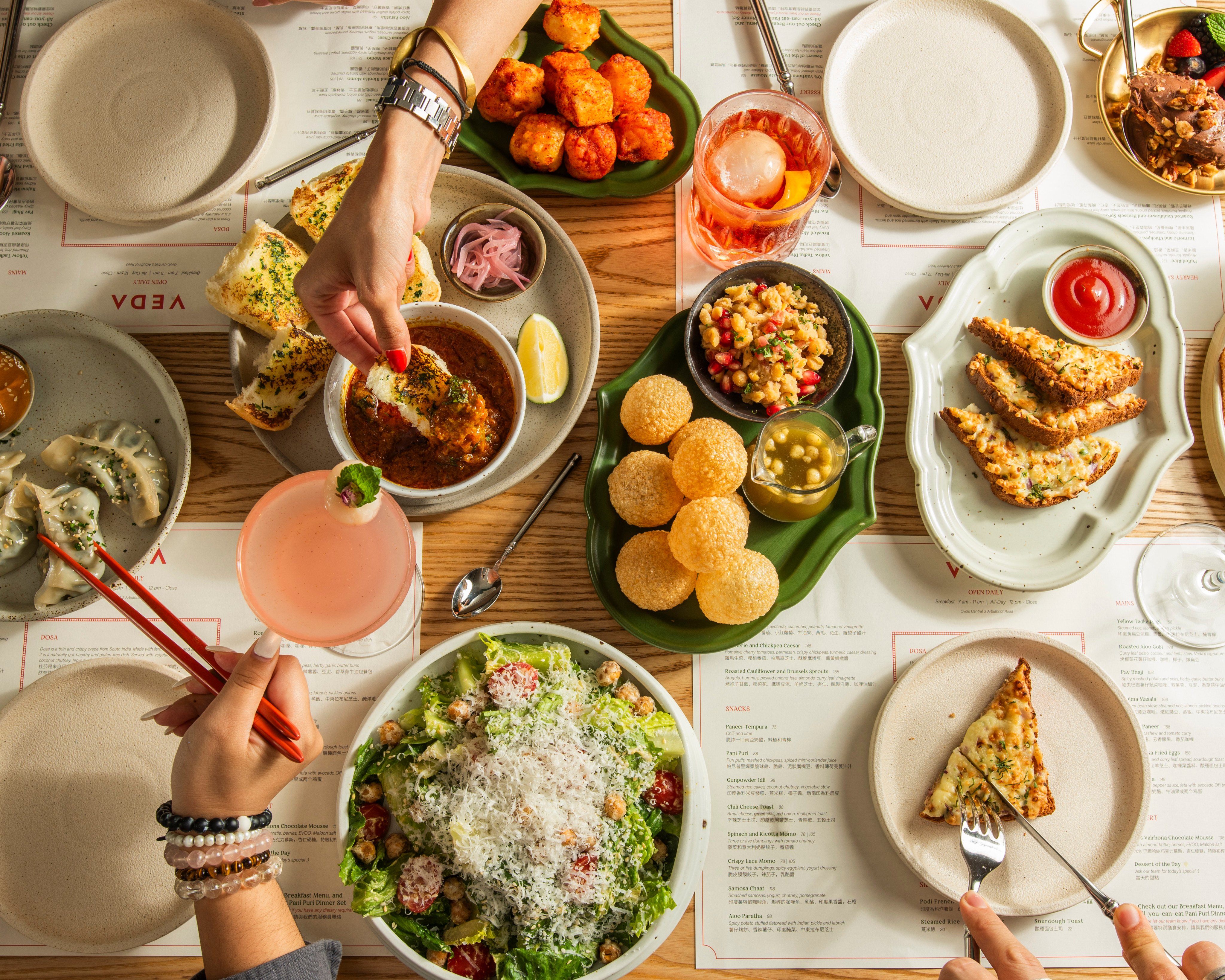 Some of the dishes on Veda’s revamped menu. Photo: Veda